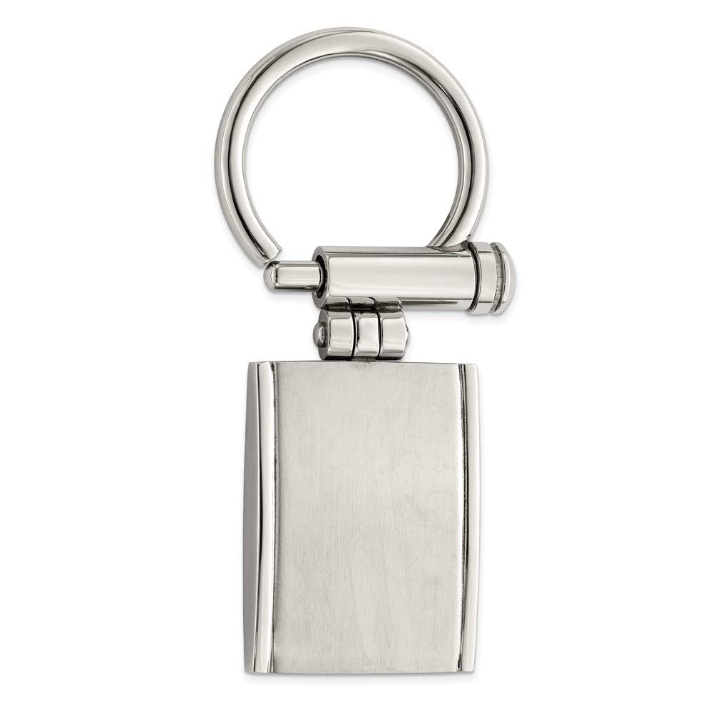 Premium Stainless Steel Men's Keychain - Brushed & Polished Finish - Durable & Stylish Jewelry Gift for Him - Perfect for Everyday Carry, Gifts, and Special Occasions