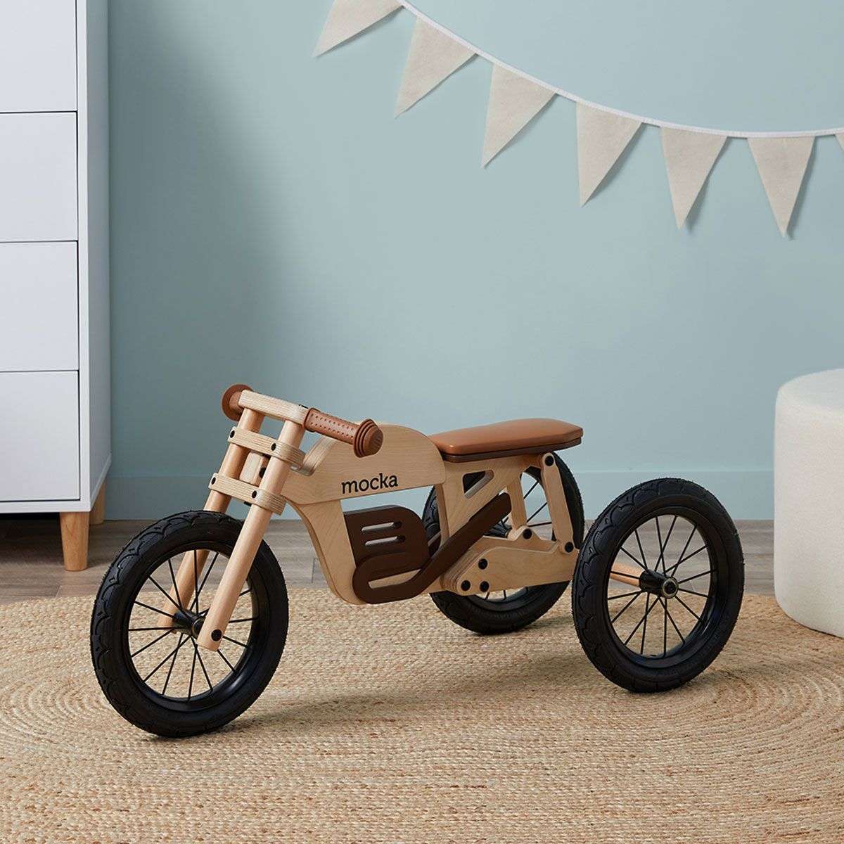 Brando 2-in-1 Wooden Tricycle & Balance Bike for Toddlers - Convertible Learning Bike for Kids Ages 1-3 | Perfect for Indoor Play & Outdoor Park Adventures