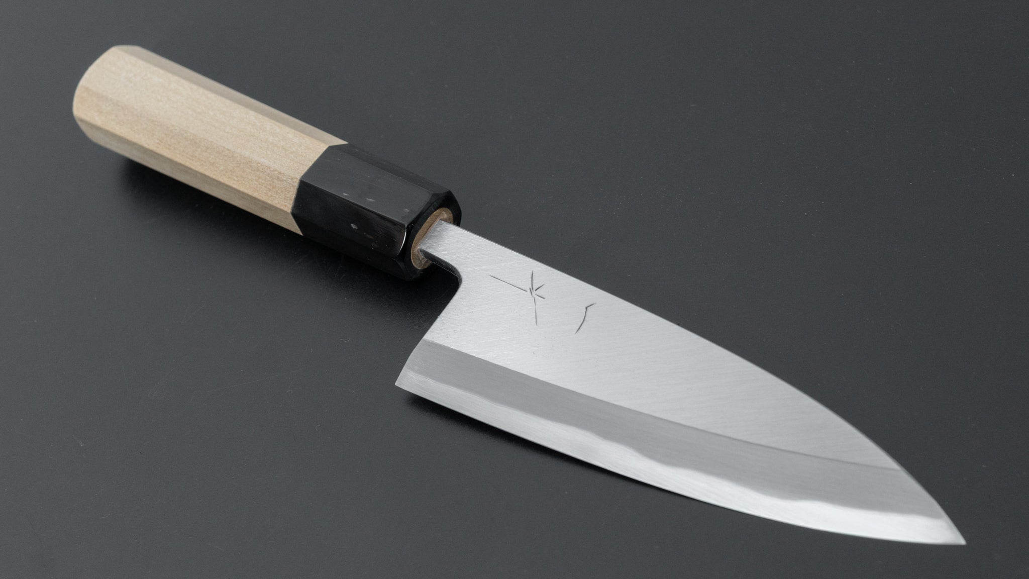 Premium Hitohira Togashi Blue #2 Steel Deba Knife 120mm - Japanese Kitchen Knife with Ho Wood Handle & Saya Scabbard - Perfect for Sushi, Fish Filleting & Asian Cuisine Preparation