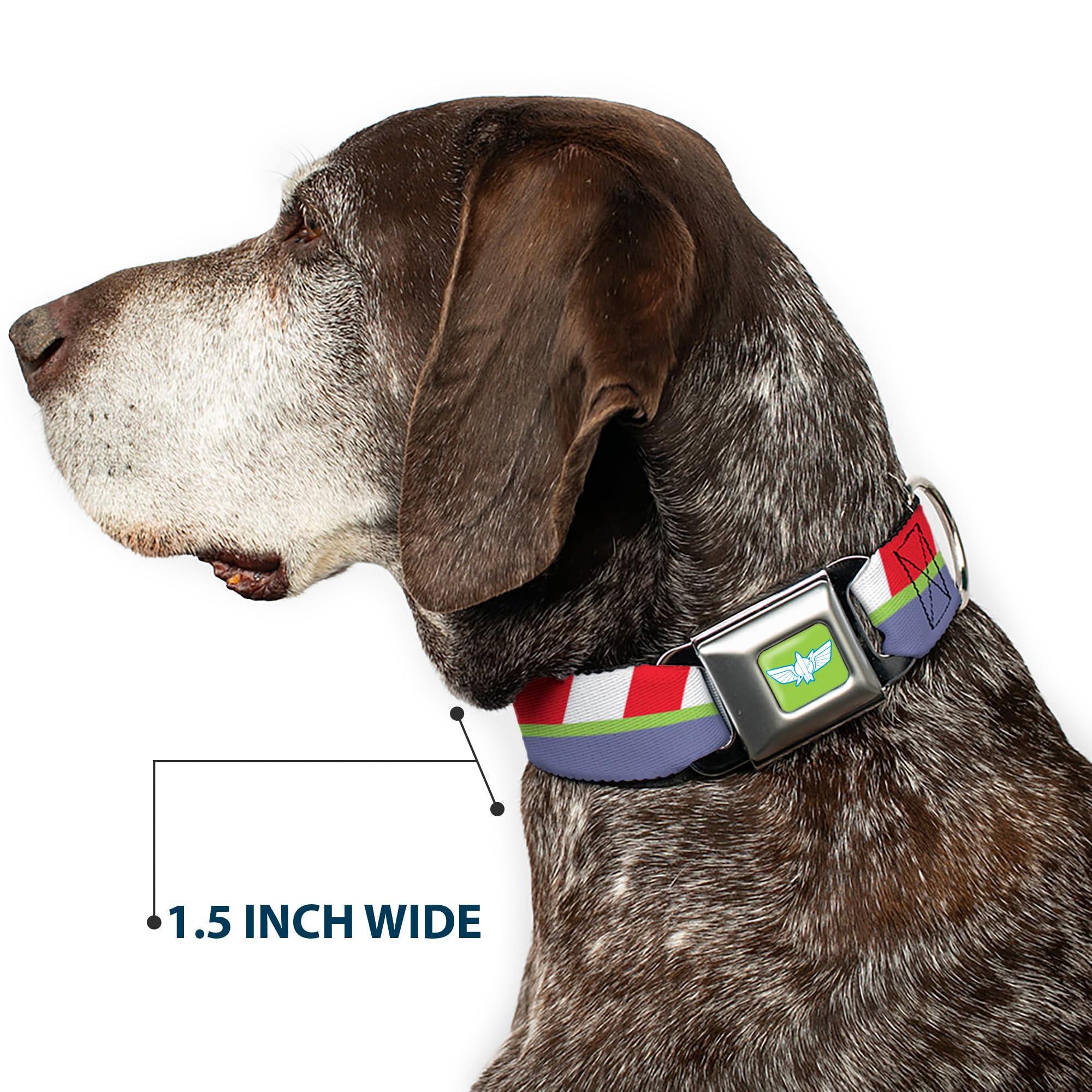 Toy Story Buzz Lightyear Dog Collar with Seatbelt Buckle - 1.5
