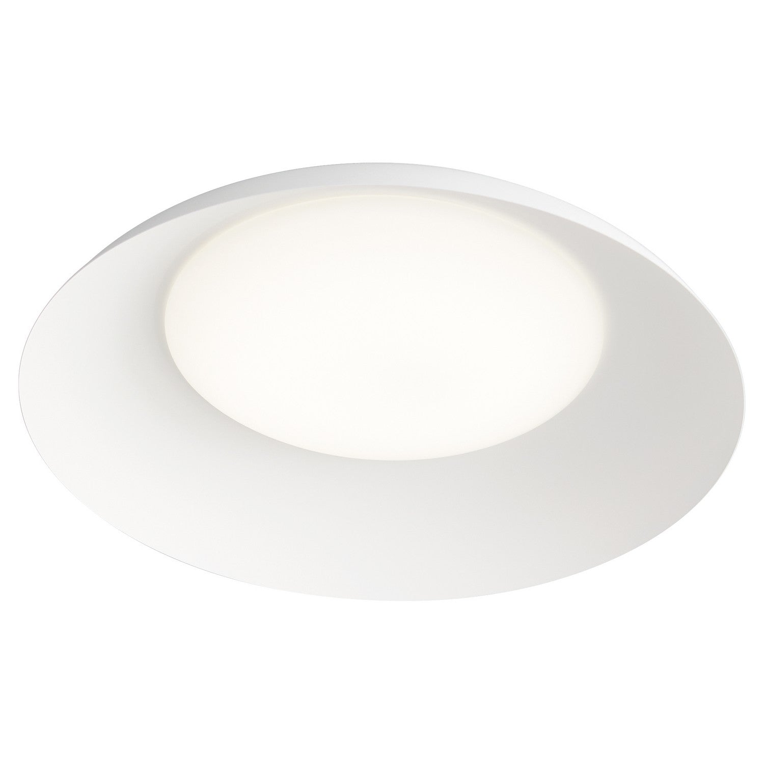 Oxygen Bongo 3 679 6 Flush Ceiling Mount 20 Inch Modern White Light Fixture - Perfect for Living Room, Bedroom & Kitchen Lighting