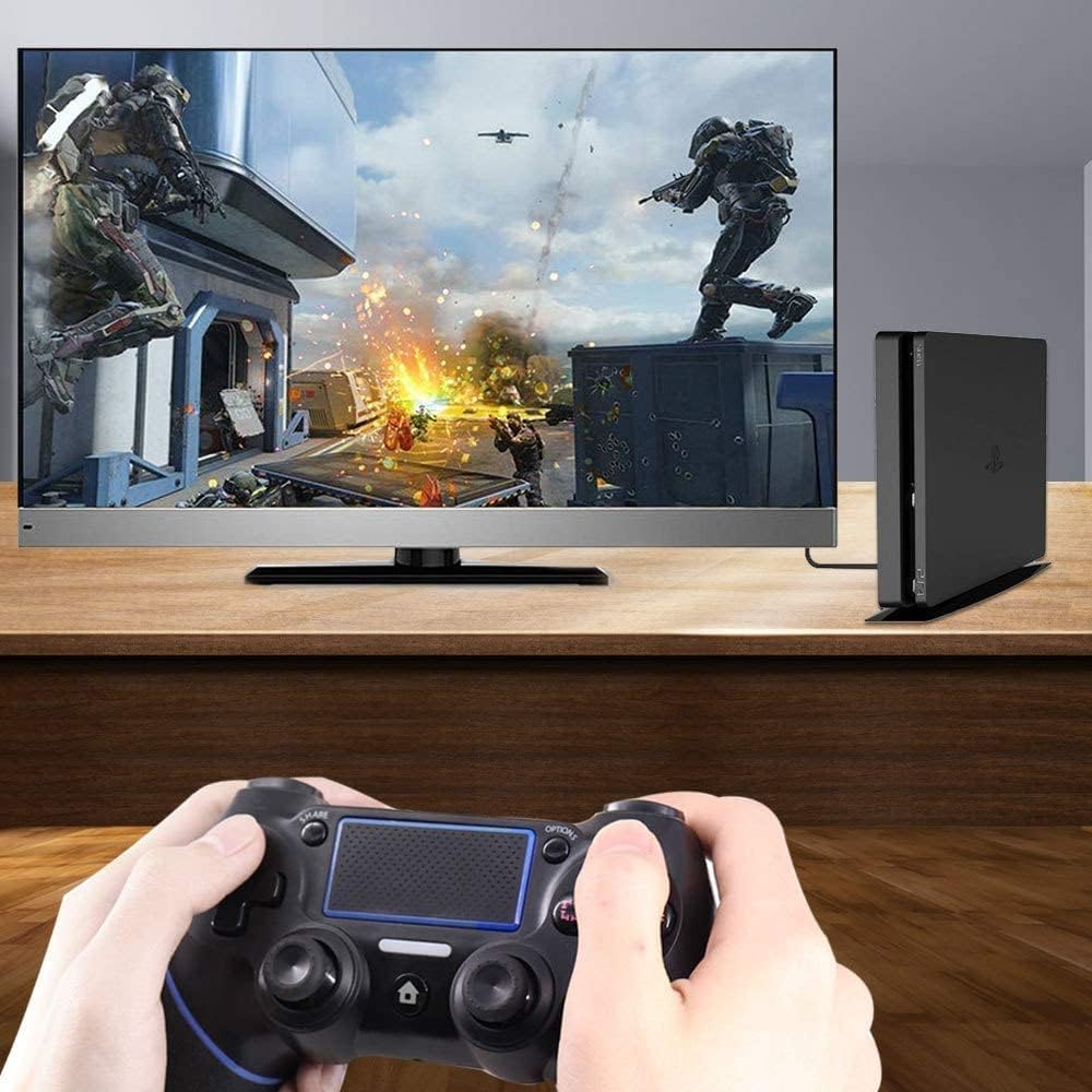 Lyyes Wireless PS4 Controller 2 Pack - Dual Shock Gamepad with Non-Slip Grip & Motion Sensing for Playstation 4 Console - Perfect for Multiplayer Gaming & Long Play Sessions
