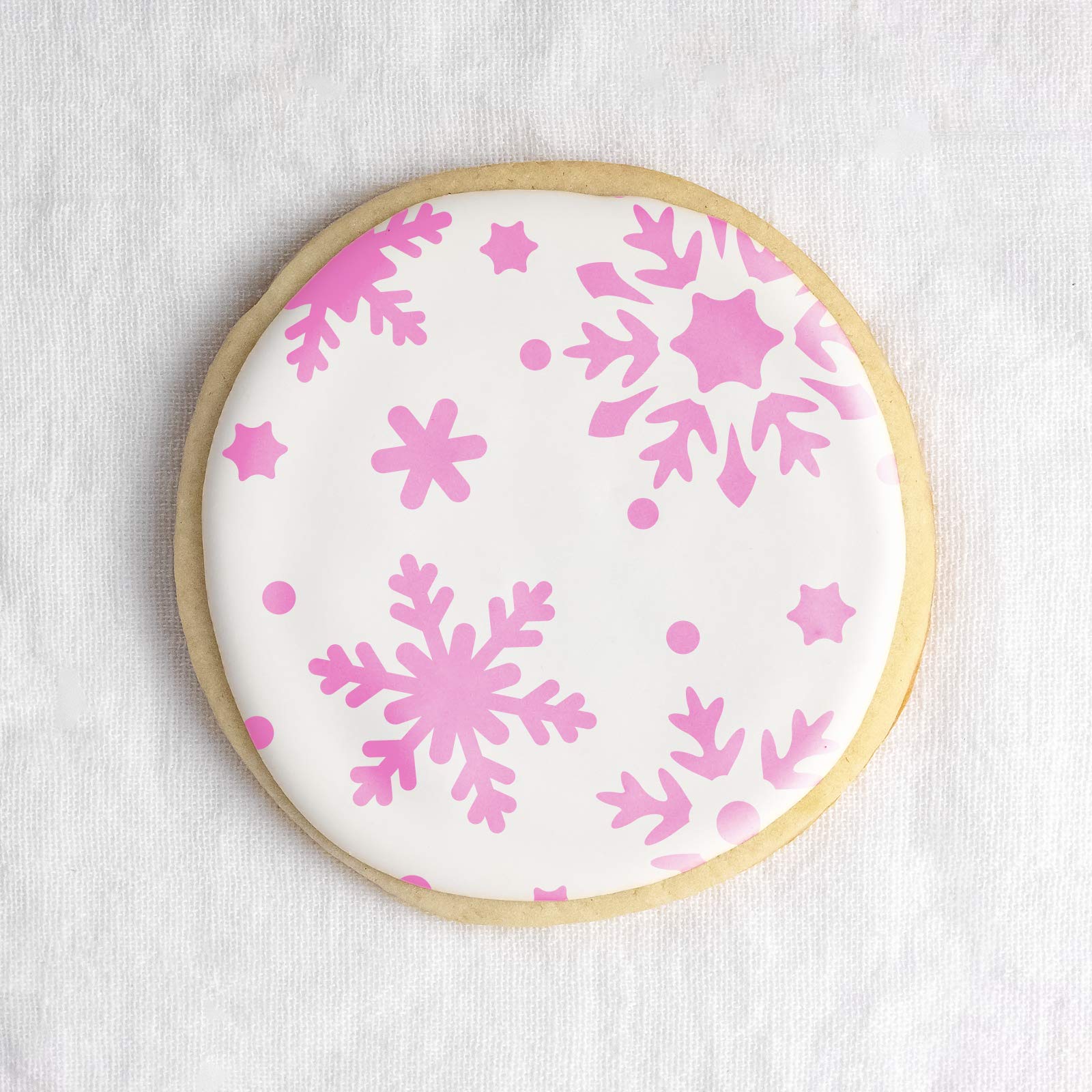 Ivana's Snowflakes Cookie Stencil Template - Reusable & Durable Food Safe Baking Stencils for Cookies, Cakes, Cupcakes (12 x 12 Inch) - Perfect for Holiday Baking, Christmas Decorations & DIY Desserts