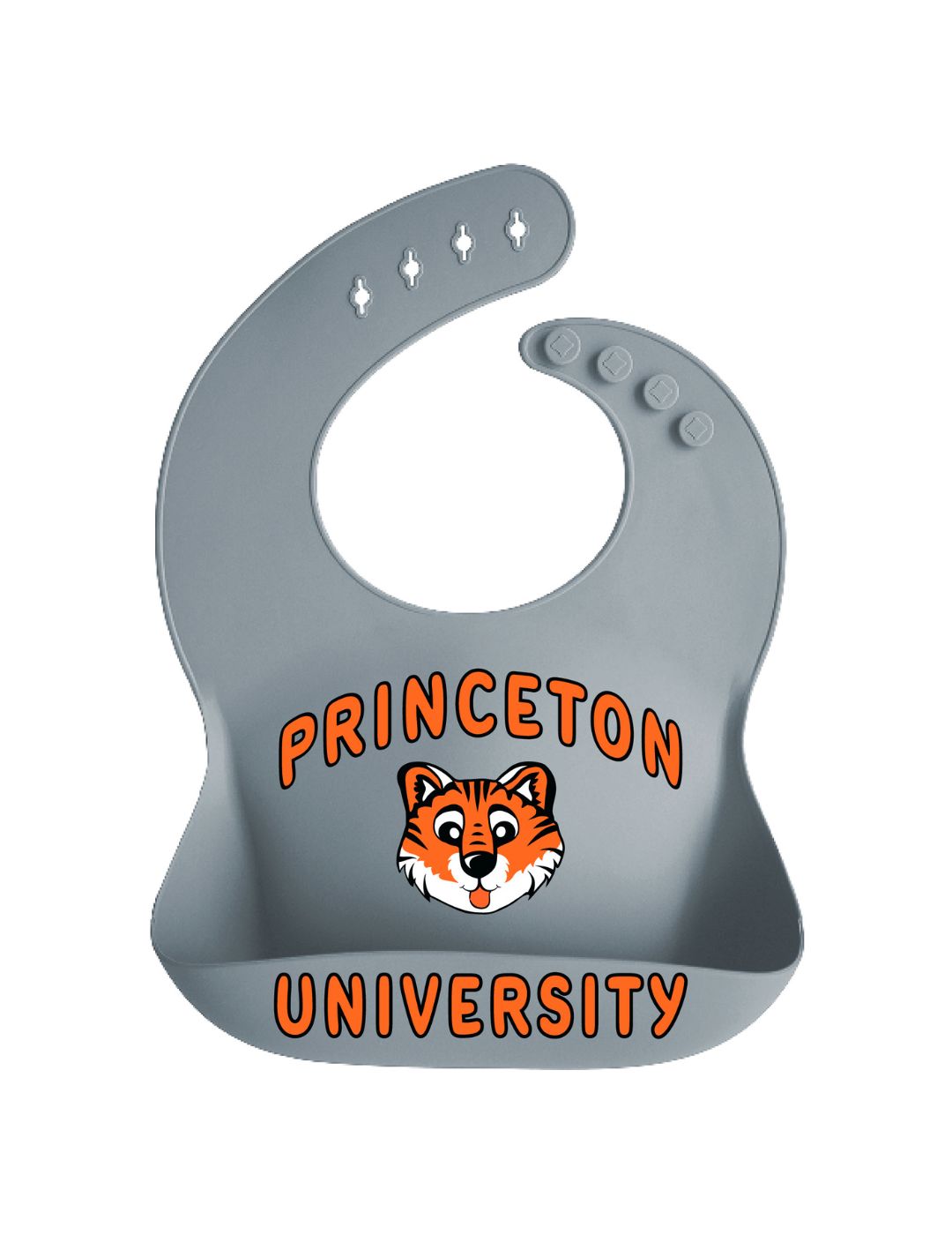 Princeton Tigers Silicone Baby Bib - Soft, Durable & Easy Clean for Messy Eaters - Perfect for Game Day, School Spirit & Family Mealtime