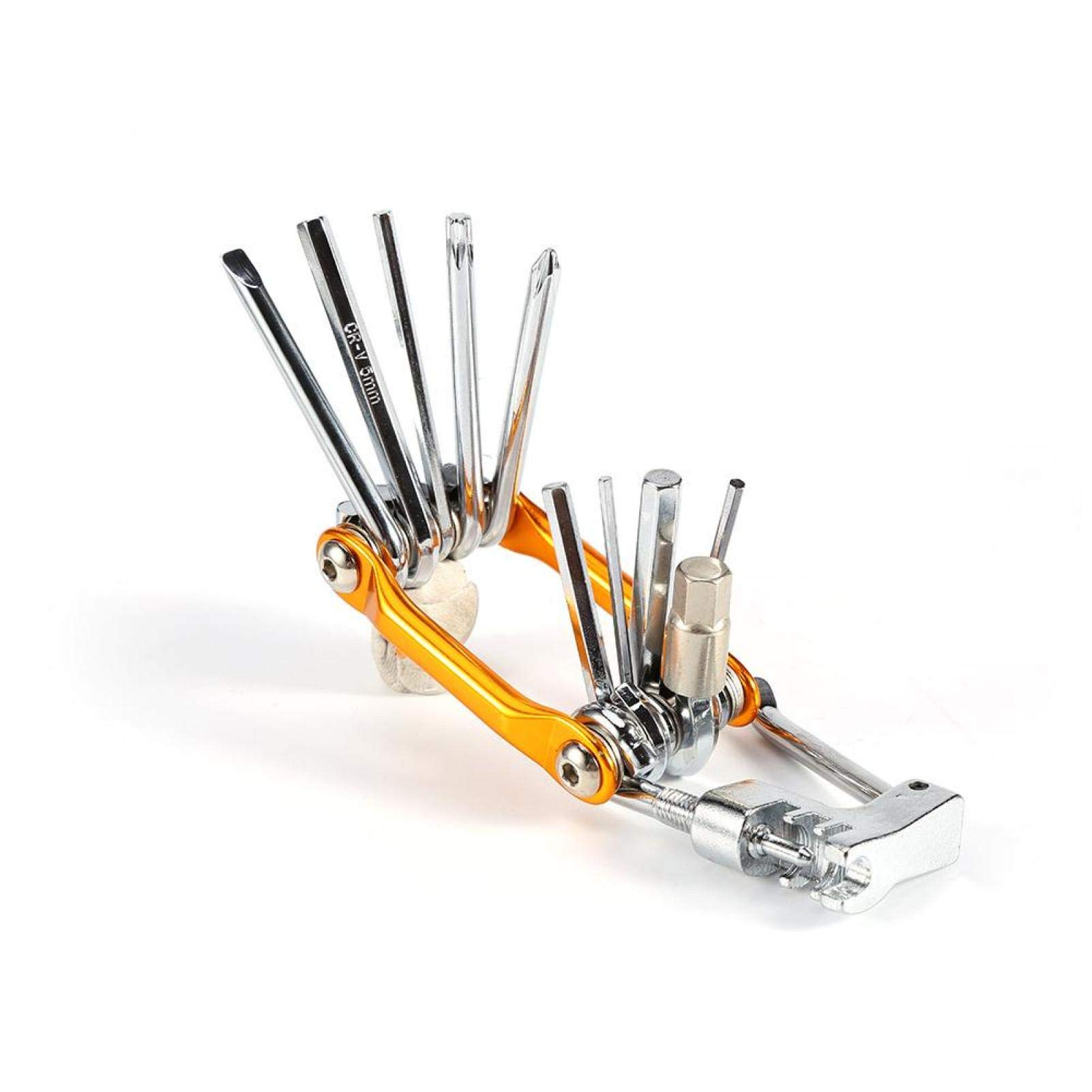 11-in-1 Bike Multi Tool Kit - Portable Folding Bicycle Repair Tool with Wrench for Road & Mountain Bikes - Perfect for On-the-Go Cycling Repairs & Maintenance
