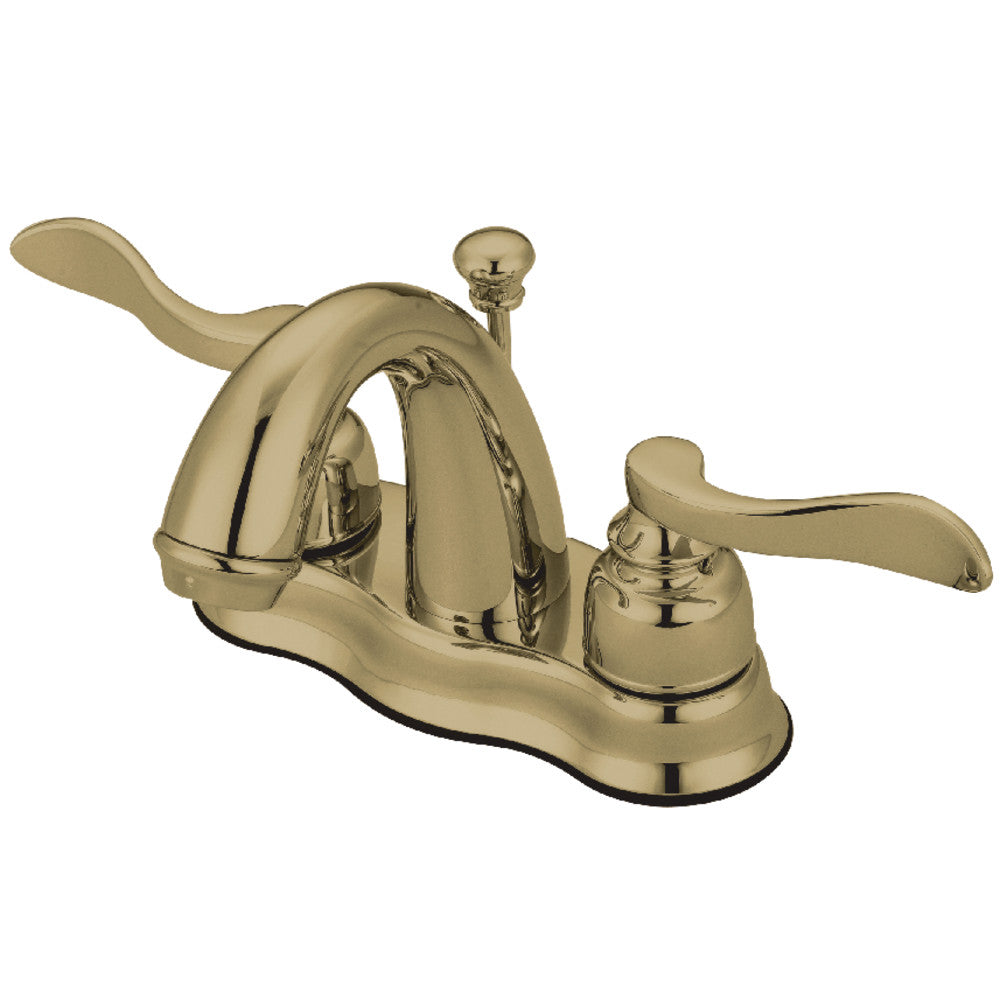 Kingston Brass KB7618NFL 4-Inch Centerset Bathroom Faucet - Chrome Finish, Single Handle, Low Lead - Perfect for Bathroom Sink, Vanity, and Powder Room Installation