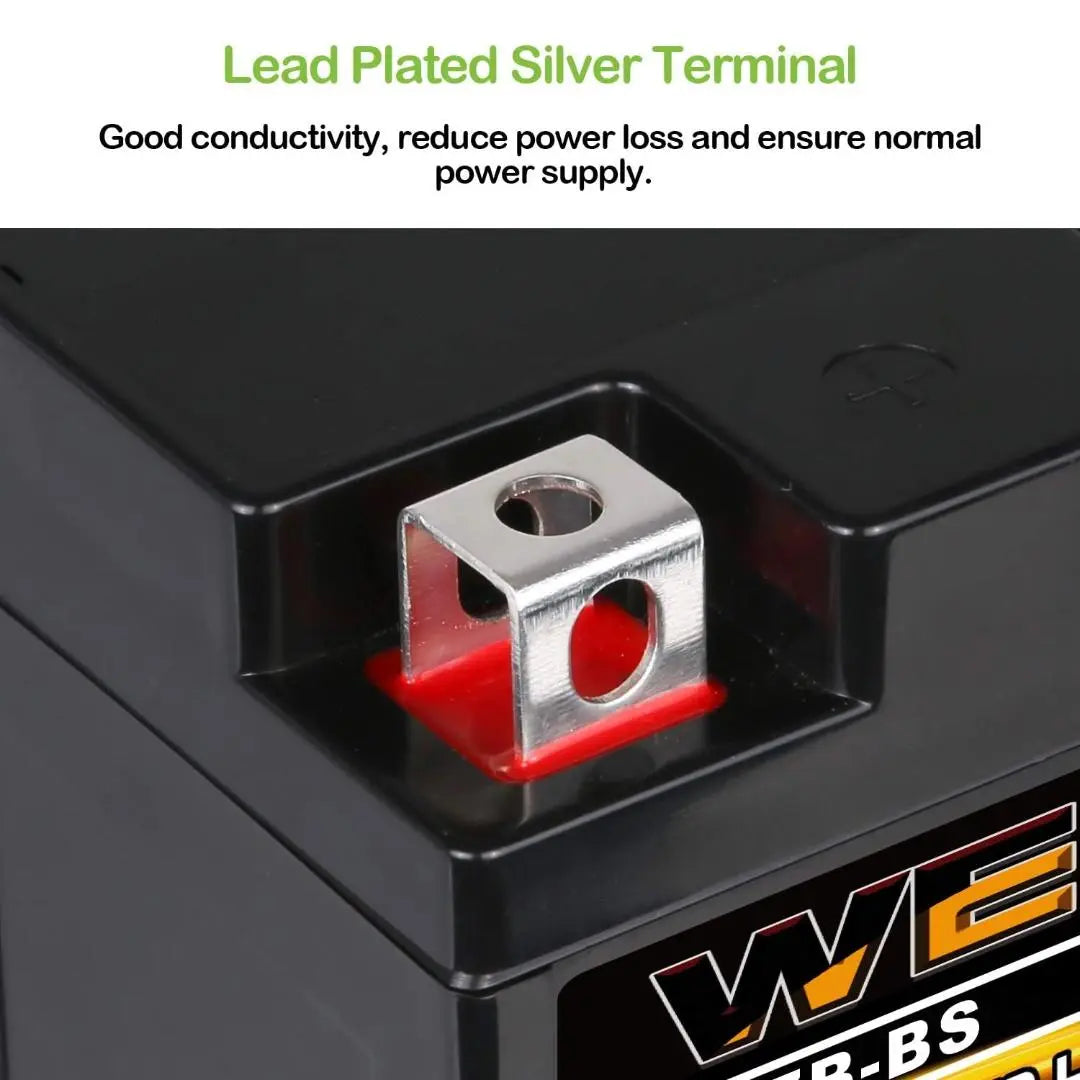 WEIZE YT7B-BS 12V 6.5Ah AGM Sealed Motorcycle Battery - Maintenance Free, High Performance Replacement for Yamaha ATV, Dirt Bike & Powersports - Perfect for Off-Road Adventures & Long Rides
