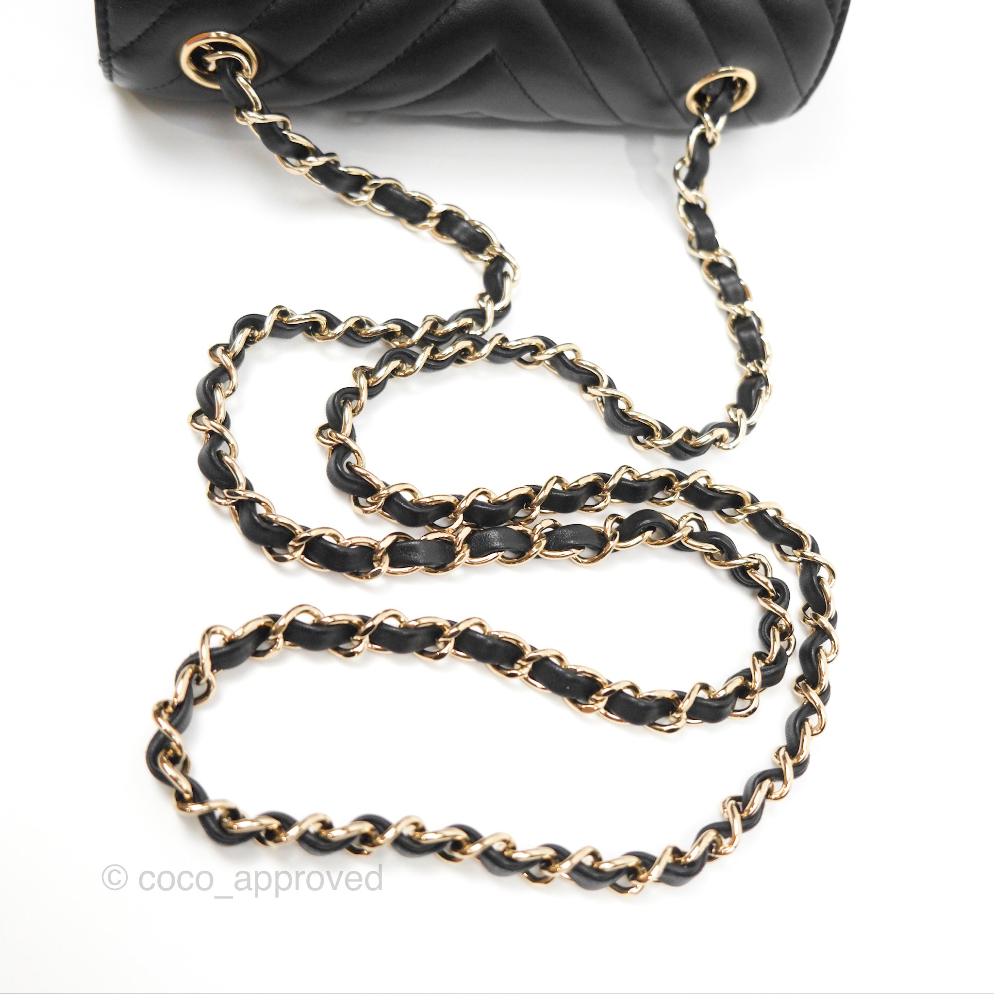 Chanel Chevron Mini Rectangular Flap Bag in Black Lambskin Leather with Gold Hardware - Luxury Crossbody Purse for Women, Perfect for Evening Events & Date Nights