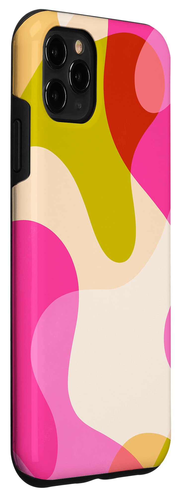 iPhone 11 Pro Max Case - Abstract Floral Design, Vibrant Pink & Green Boho Chic Phone Cover | Perfect for Everyday Use, Travel & Fashion Accessories