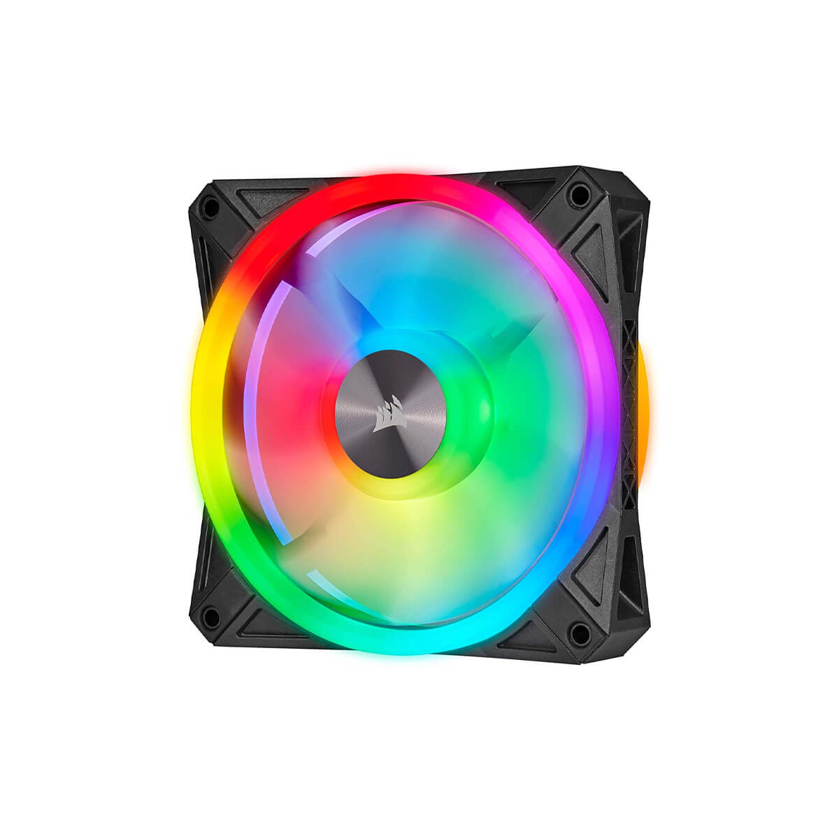 Corsair iCUE QL120 RGB 120mm PWM PC Cooling Fan - Single Pack with Dynamic RGB Lighting for Gaming PC, Case Modding & Custom Builds