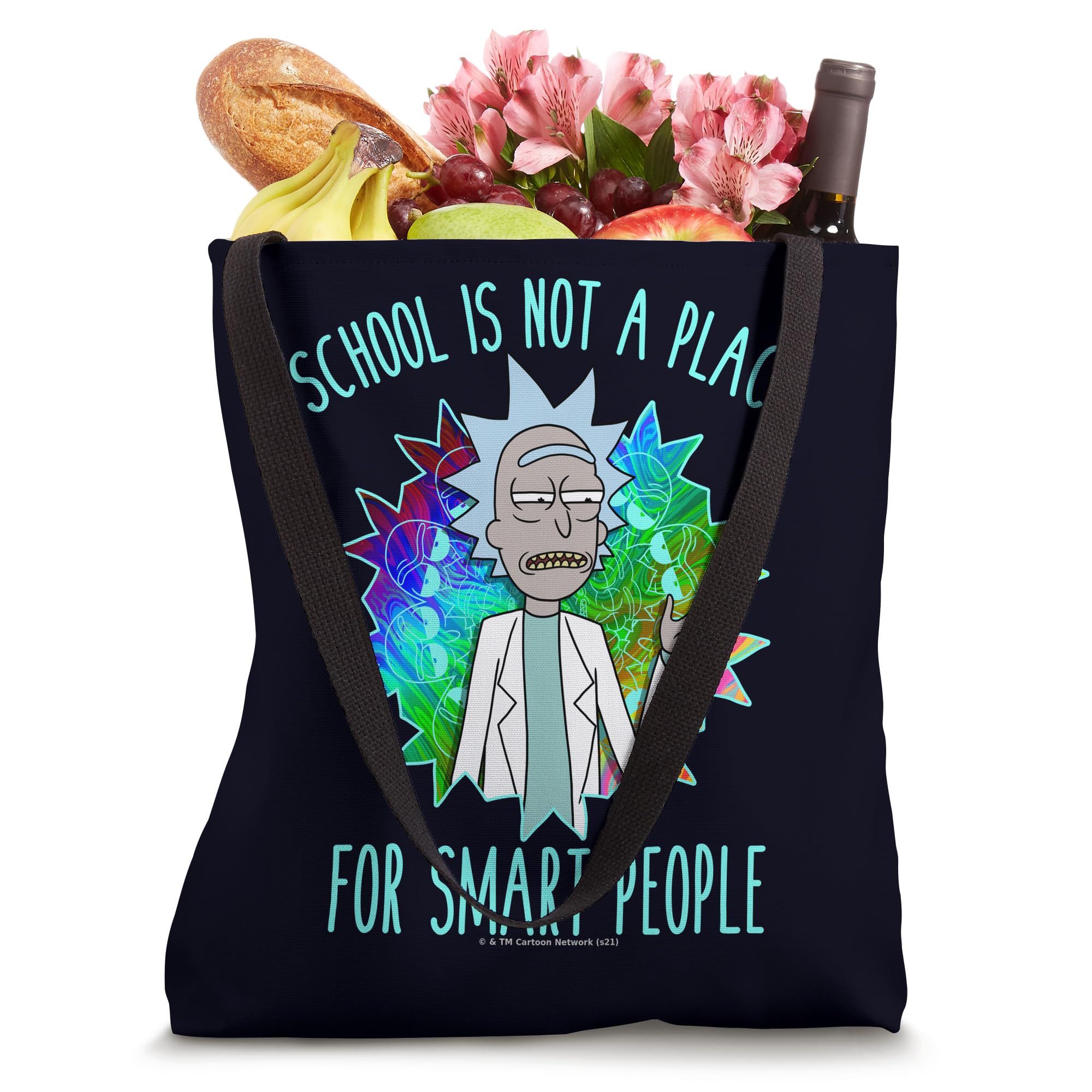 Rick and Morty Backpack - Cartoon School Tote Bag for College, Work & Travel | Lightweight Durable Book Bag for Students & Fans