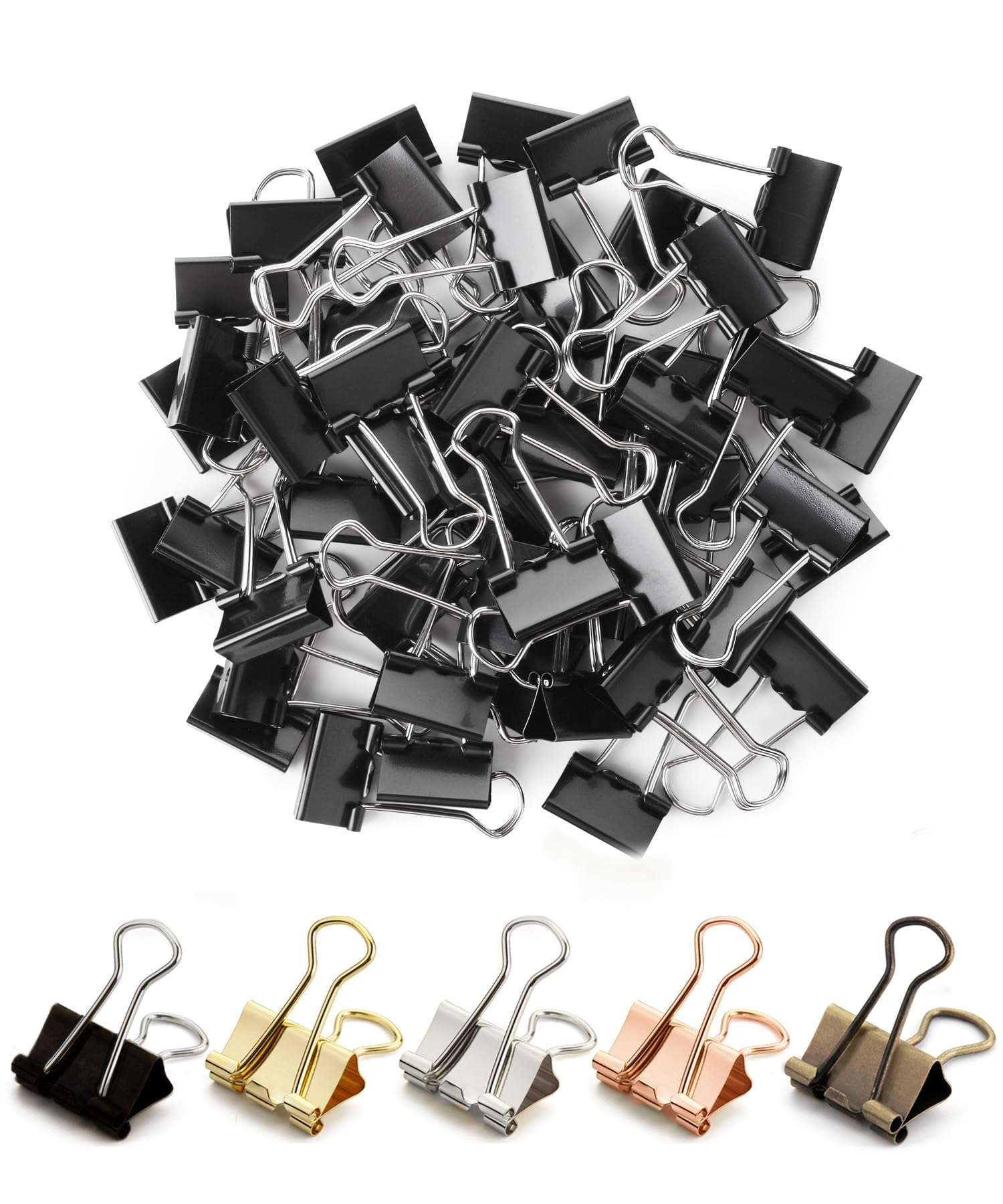 Mr. Pen Small Binder Clips 0.75 Inch, 50-Pack Black Mini Paper Clips for Office Documents, School Projects, Crafting & Organizing Papers