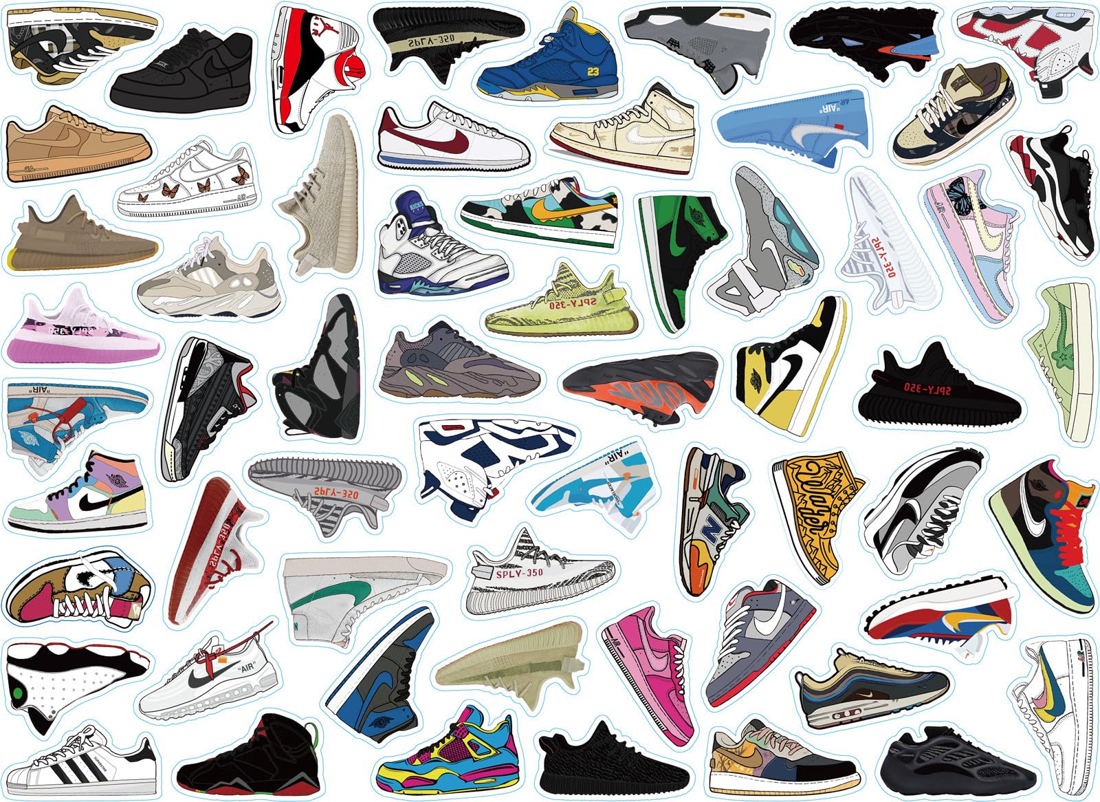 120pcs Waterproof Vinyl Stickers for Shoes, Skateboards, Notebooks & More - Cool No Repeat Decals for Teens Boys & Girls - Perfect for DIY, Graffiti, Luggage, Guitars & Car Decor