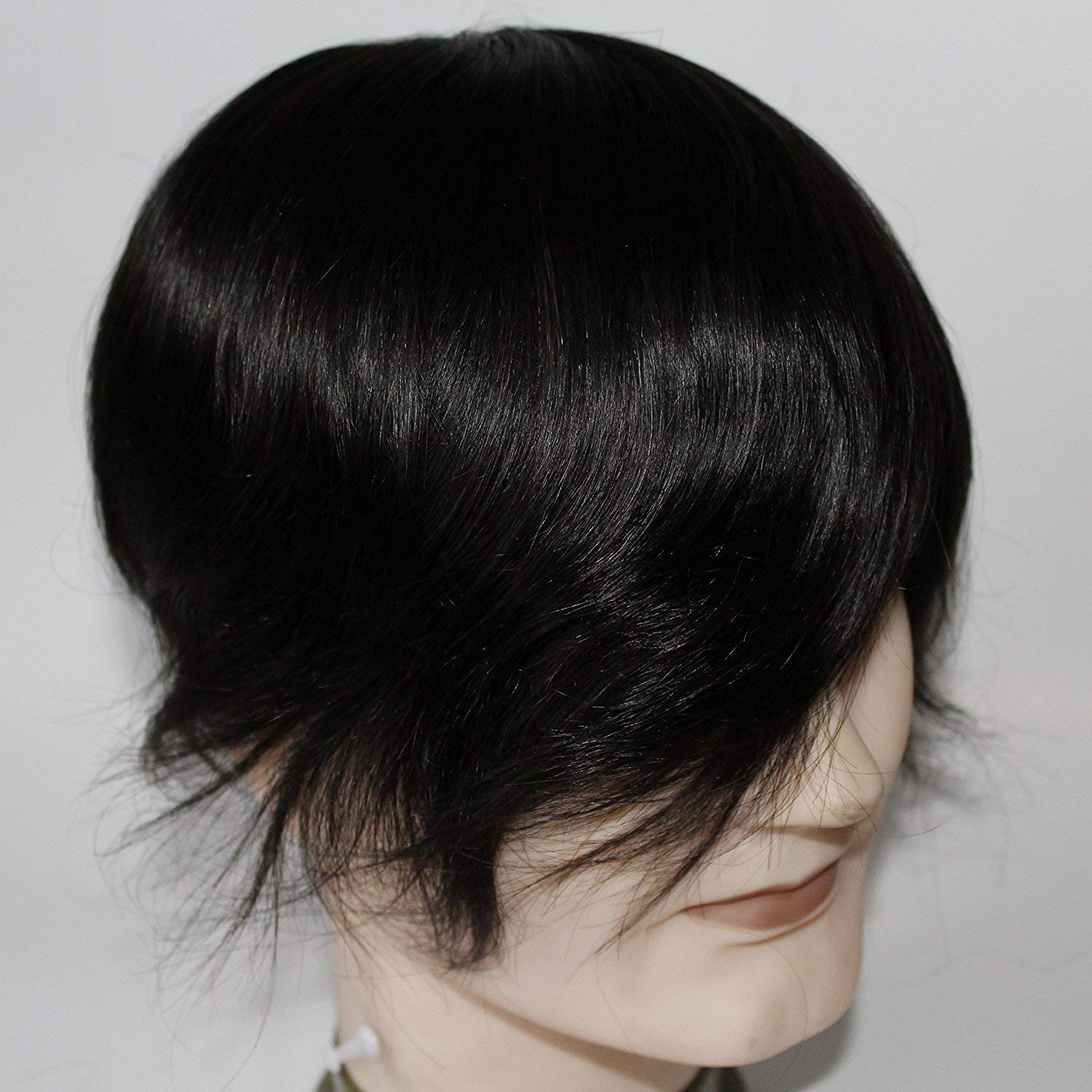 Stylazo 100% Natural Human Hair Toupee for Men - Monofilament Wig in 9x7 Inch (Natural Black) & 7x5 Inch (Dark Brown/Natural Black) - Realistic Hair Replacement System for Thinning Hair & Baldness - Perfect for Daily Wear, Special Occasions & Confidence Boosting