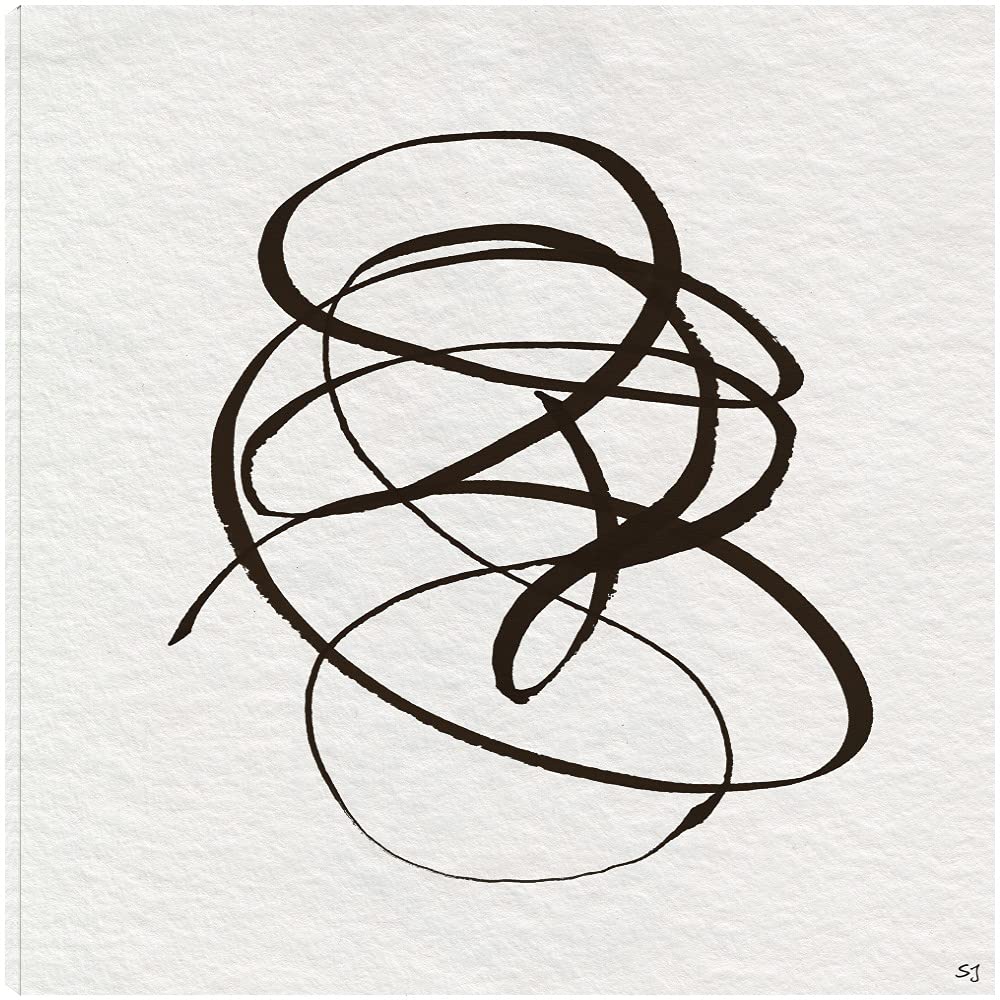 Susan Jill Winding Road II Fine Art Canvas Wall Decor - 37x37 Inch Ready to Hang Painting for Living Room, Bedroom, Office & More - Perfect for Home, Office & Commercial Spaces
