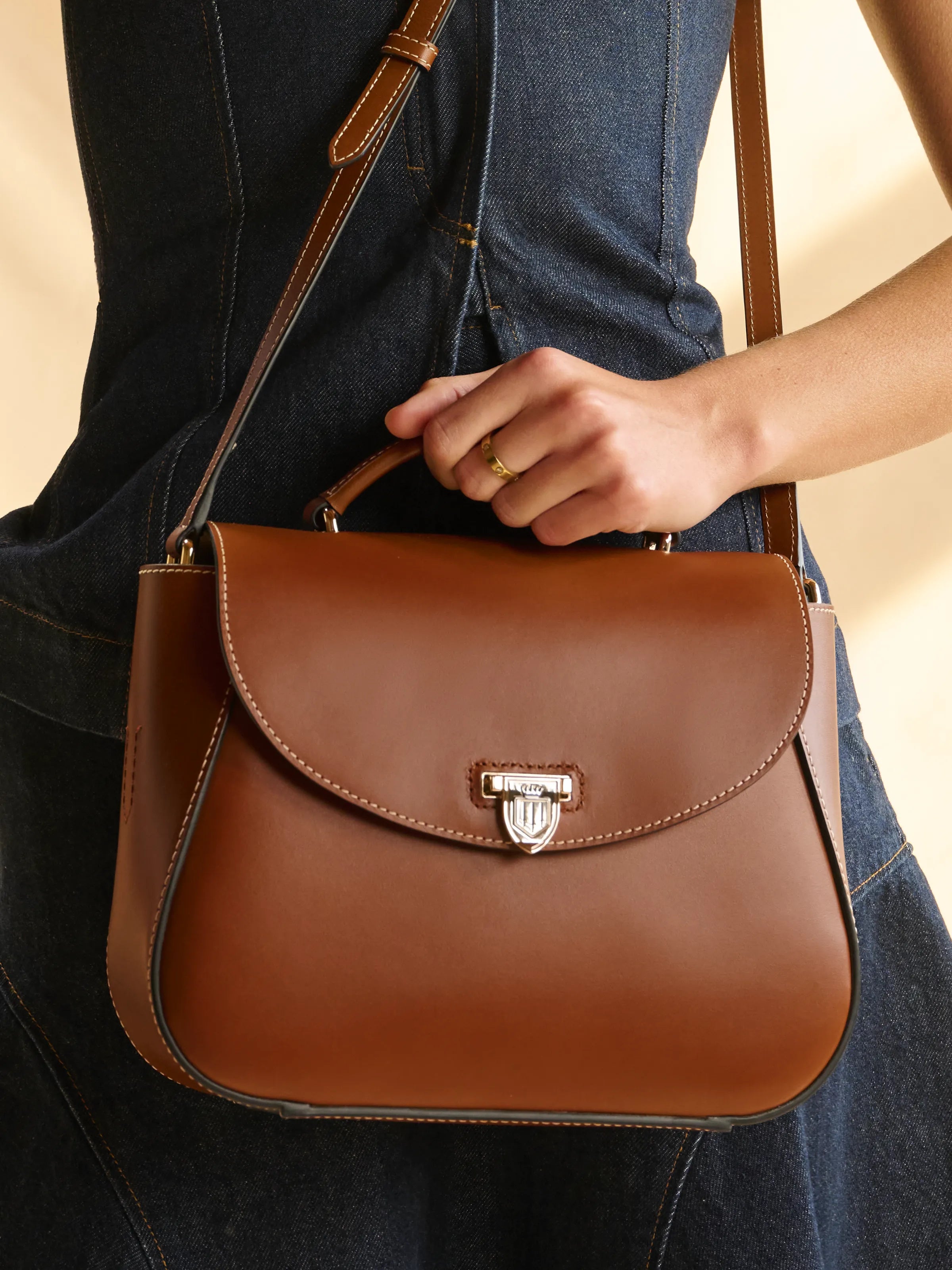 Blenheim Crossbody Bag - Genuine Tan Leather Handbag for Women | Perfect for Work, Travel & Everyday Use