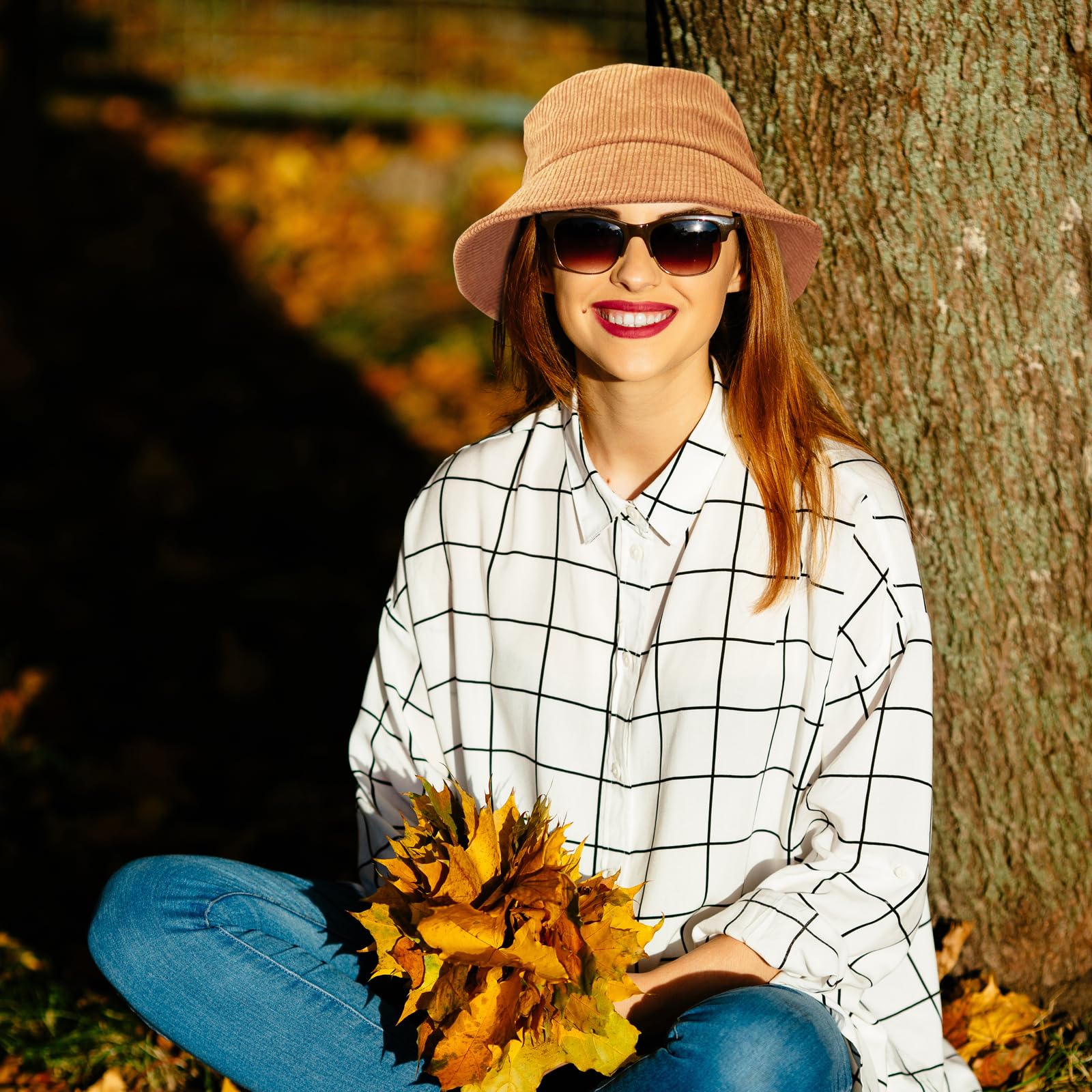 Corduroy Bucket Hat for Women & Men - Adjustable Packable Sun Hat for Travel, Golf, Beach & Outdoor Activities | UV Protection Lightweight Summer Hat