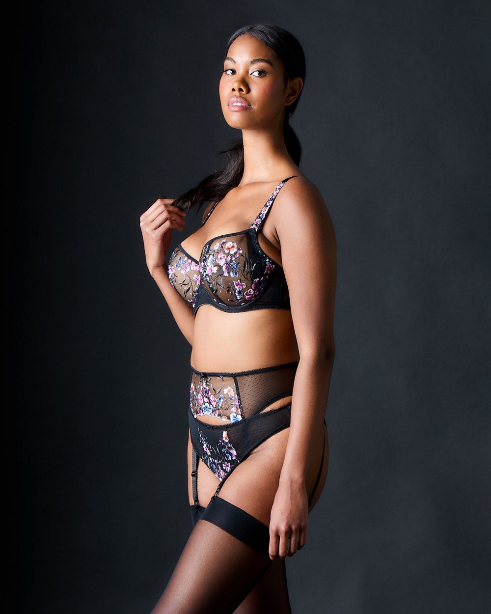 Aurelia Underwire Balconette Bra - Lace Lingerie for Women, Push Up Support, Comfortable Everyday Wear - Perfect for Date Night, Bridal, and Special Occasions