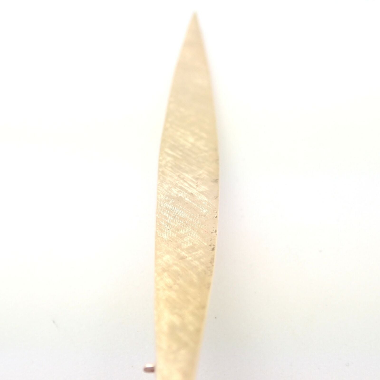 Vintage Authentic Cartier Dinh Van 18k Yellow Gold Long Quill Brooch Pin - Rare Collectible Jewelry for Special Occasions & Vintage Fashion