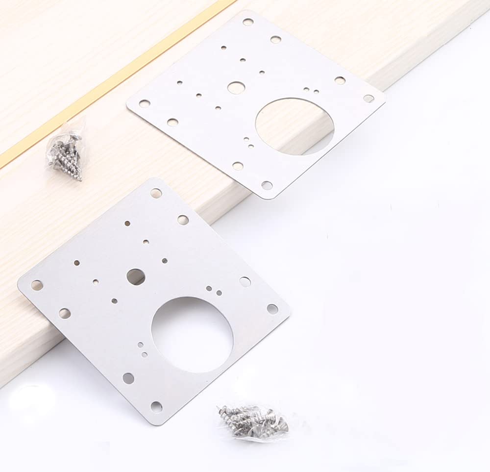 12PCS Stainless Steel Cabinet Hinges Repair Plate Kit - Heavy Duty Hinge Brackets for Kitchen Cupboard Door with Fixing Screws | Perfect for Cabinet Door Repair, DIY Home Improvement & Furniture Refurbishing