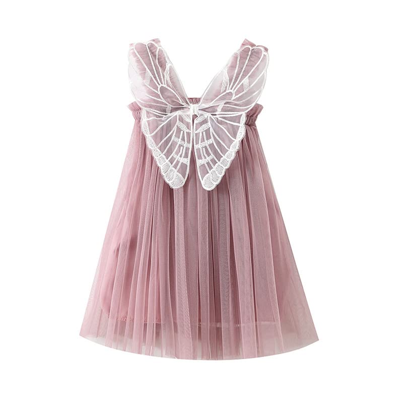 Summer Kids Girls Suspender Gauze Dress - Sleeveless Butterfly Mesh Princess Dress for Toddler Girls | Perfect for Birthday Parties, Photo Shoots & Outdoor Play