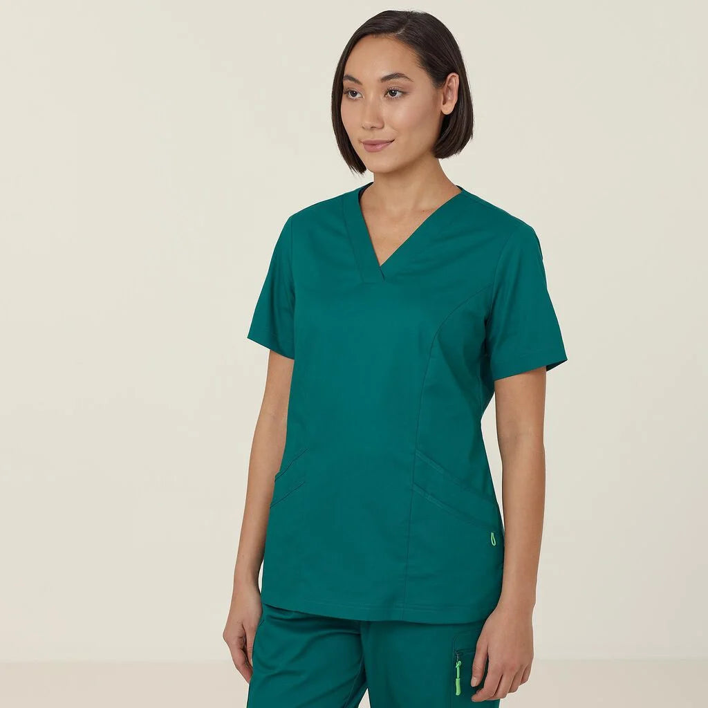 Next Generation Antibacterial Active Florence Scrub Top - Breathable Medical Uniform for Nurses & Healthcare Professionals - Perfect for Hospitals, Clinics & Long Shifts