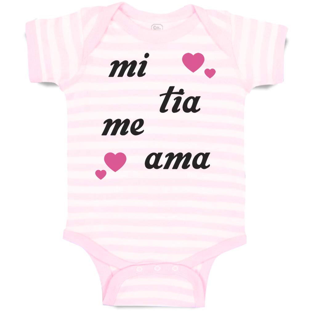 Custom Baby Bodysuit - Funny 'Mi Tia Me AMA' Cotton Onesie for Boys & Girls | Perfect for Family Photos, Birthday Gifts & Everyday Wear