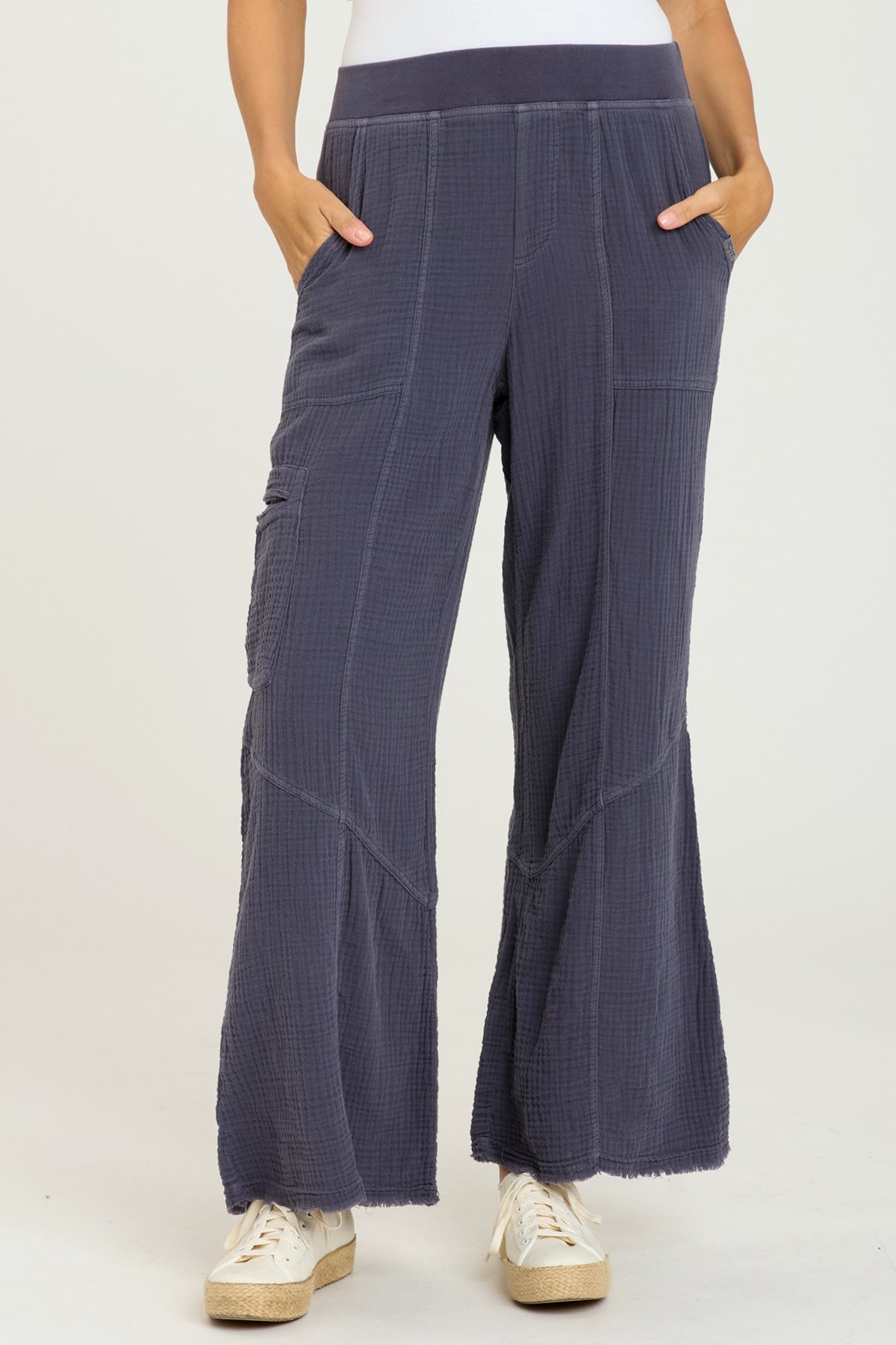 Bishop Pant Hypnotic Pigment - High-Waist Slim Fit Trousers for Women | Trendy Office & Casual Wear | Perfect for Work, Travel & Night Out