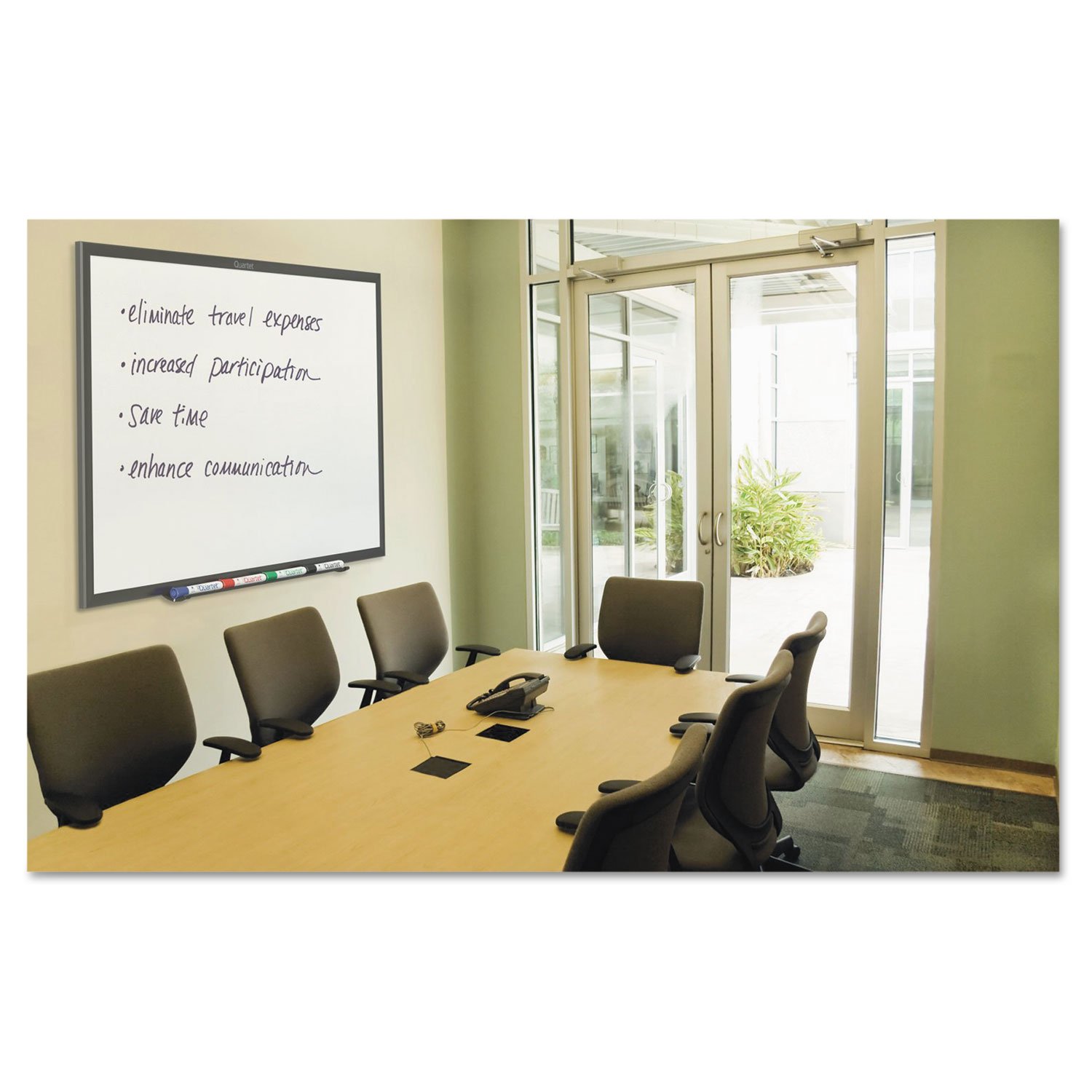 Quartet S537B Classic Series Melamine Dry Erase Board 72x48 Inches - White Surface with Black Frame | Perfect for Office Meetings, Classroom Teaching & Home Organization