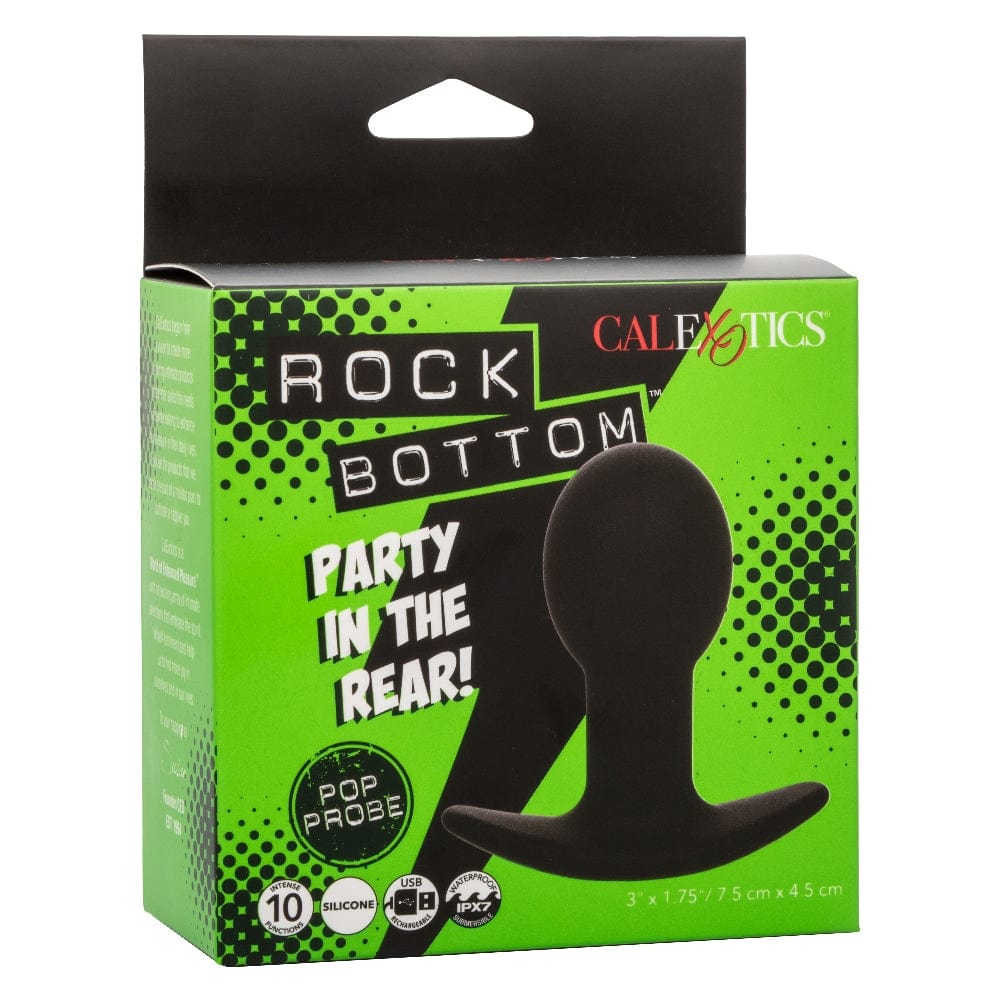 Black Vibrating Probe with 10 Intense Functions - Rock Bottom Pop Probe for Enhanced Pleasure | Perfect for Couples Play, Solo Exploration & Sensual Massage