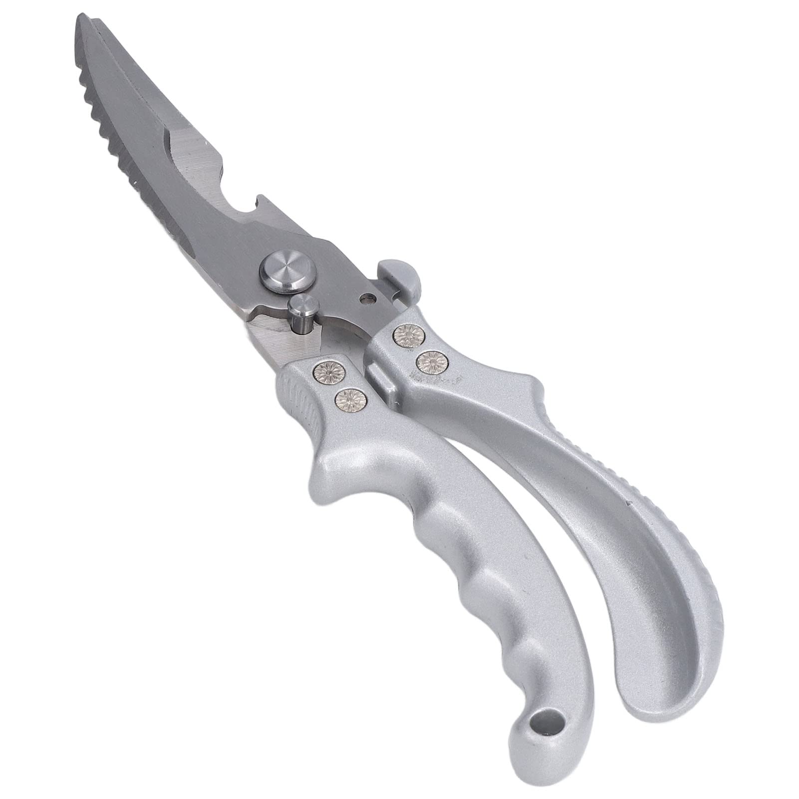 Premium Stainless Steel Kitchen Scissors - Heavy Duty Fruit, Meat & Herb Scissors with Non-Slip Handles - Perfect for Cutting Fruits, Vegetables, Herbs, Poultry & Food Prep