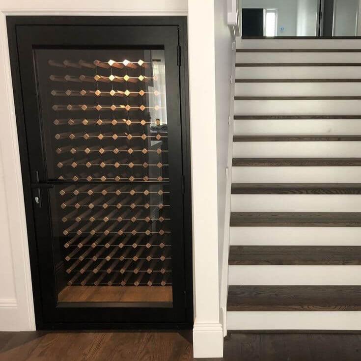Vino Stack 4-Pocket Mahogany Wine Rack - Space Saving Wine Storage for Kitchen, Bar, or Dining Room Display