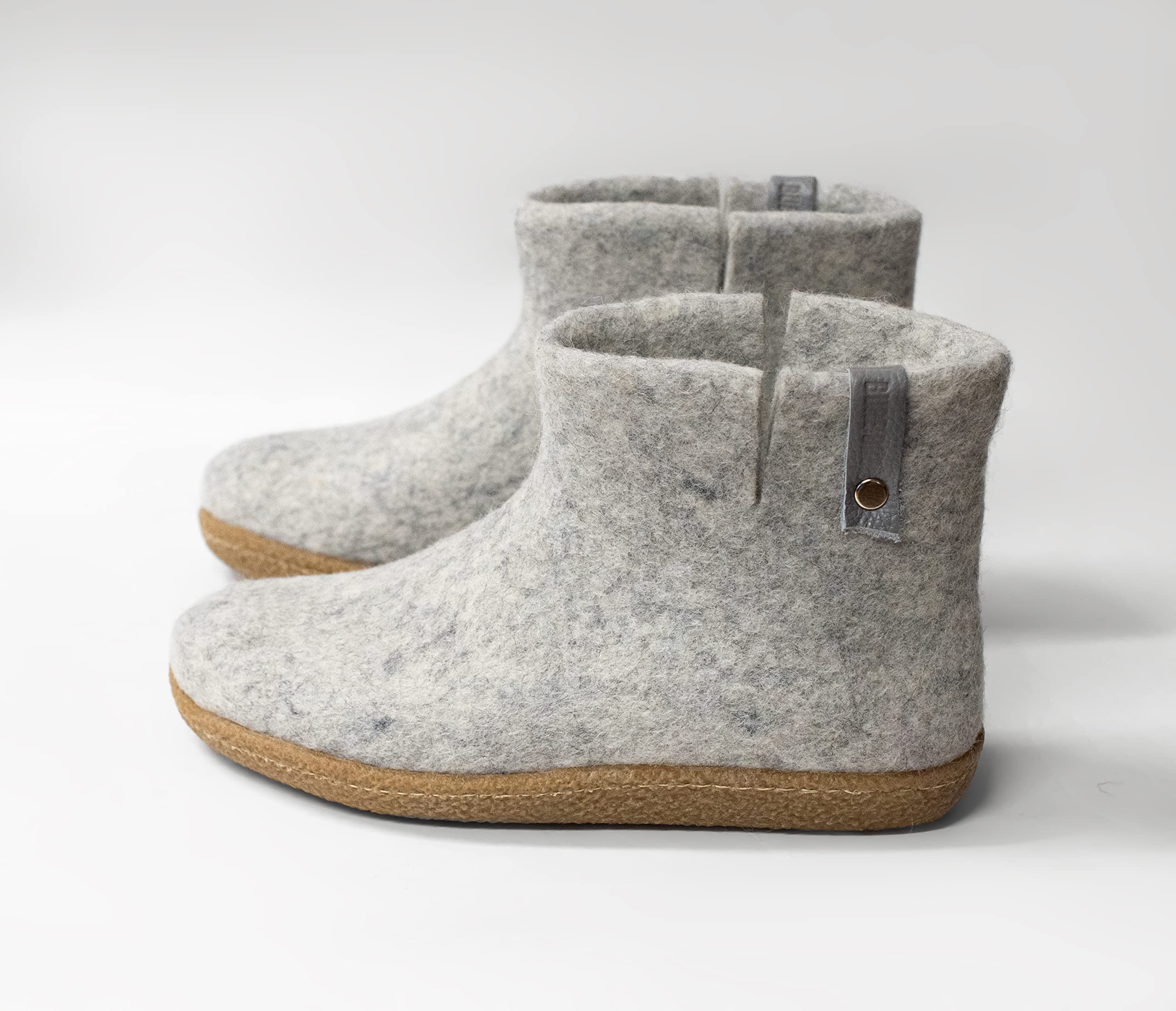 Women's Classic Felted Wool Ankle Boot Slippers - Cozy Indoor/Outdoor House Shoes for Winter - Best Mother's Day Gift for Women - Perfect for Home, Office & Travel Comfort