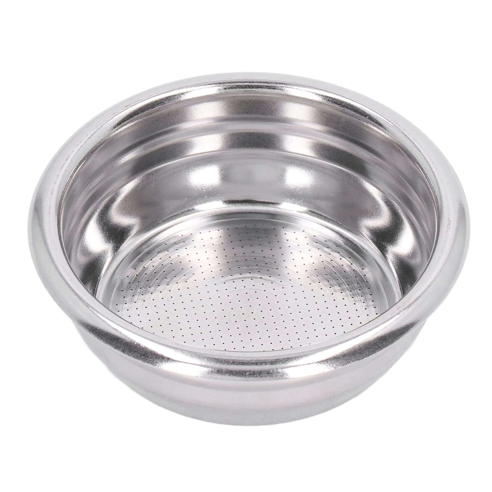 hoopoocolor 2-Cup Perforated Filter Basket, 58mm Stainless Steel Portafilter with Easy-Clean Handle for Home & Restaurant Coffee Brewing – Perfect for Espresso Machines and Barista Use