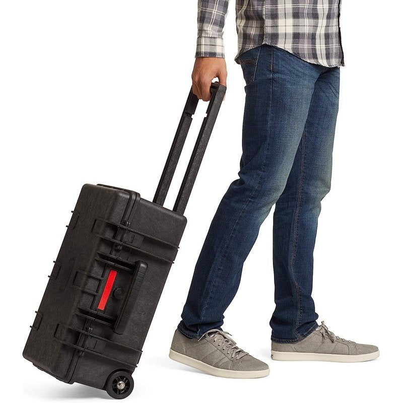Large Hard Rolling Camera Case 22x14x9 Inches - Durable Black Protective Travel Case for DSLR Cameras & Equipment - Perfect for Air Travel, Outdoor Shoots & Professional Photography