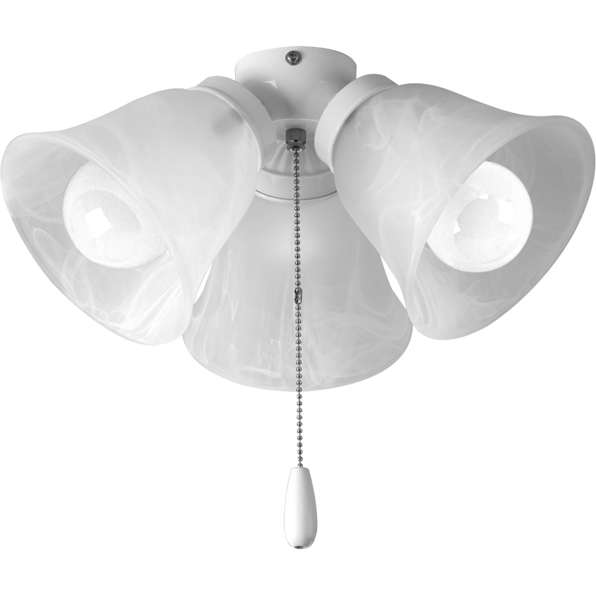 AirPro Collection 3-Light Ceiling Fan with LED Light Kit - Model P2642 - Modern White Finish - Perfect for Living Room, Bedroom, or Patio Cooling and Lighting