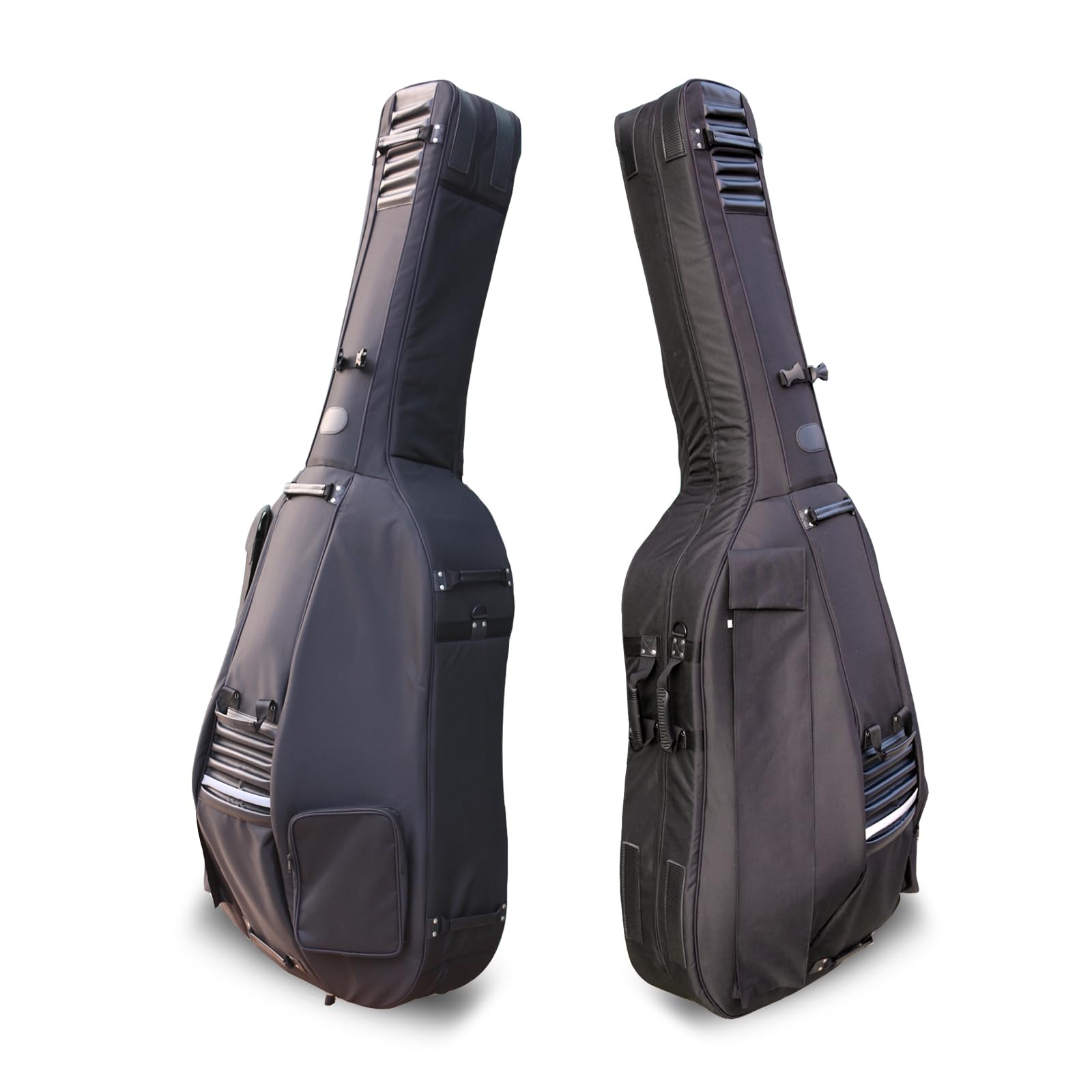 3/4 Upright Double Bass Case with Wheels - Oxford Cloth Padded Gig Bag for String Bass - Perfect for Travel, Storage & Music Performances