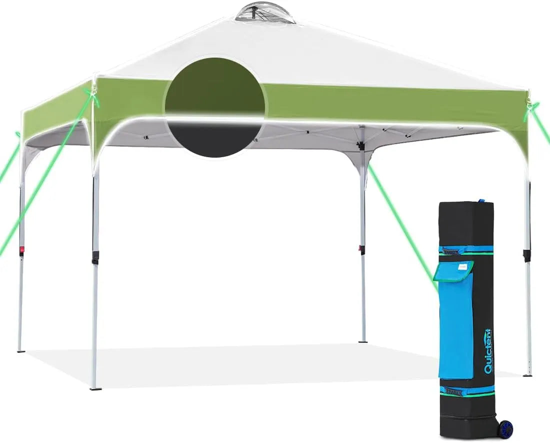 10' x 10' Pop Up Canopy Tent - Easy One Person Setup, Instant Shelter for Outdoor Events, Camping, Beach Parties, and Farmers Markets