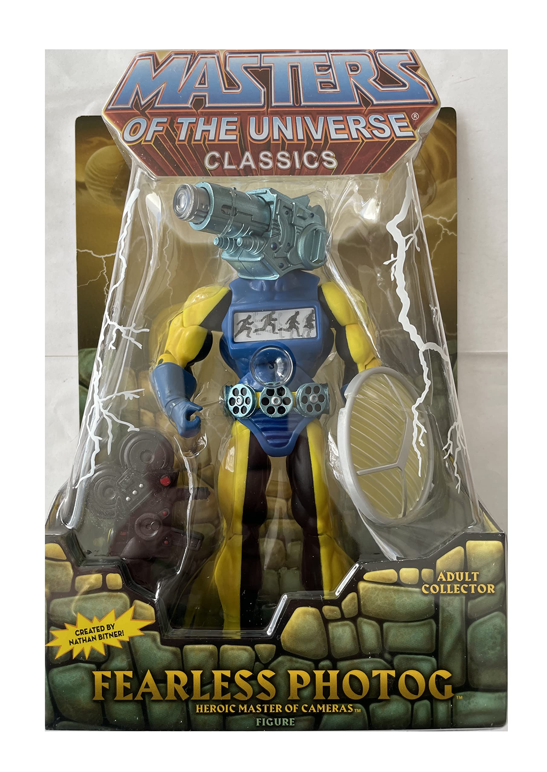 He-Man Masters of the Universe Classics 30th Anniversary Exclusive Action Figure - Fearless Photog Collectible Toy for Display & Play | Perfect for Fans, Collectors & Nostalgic Gift Giving