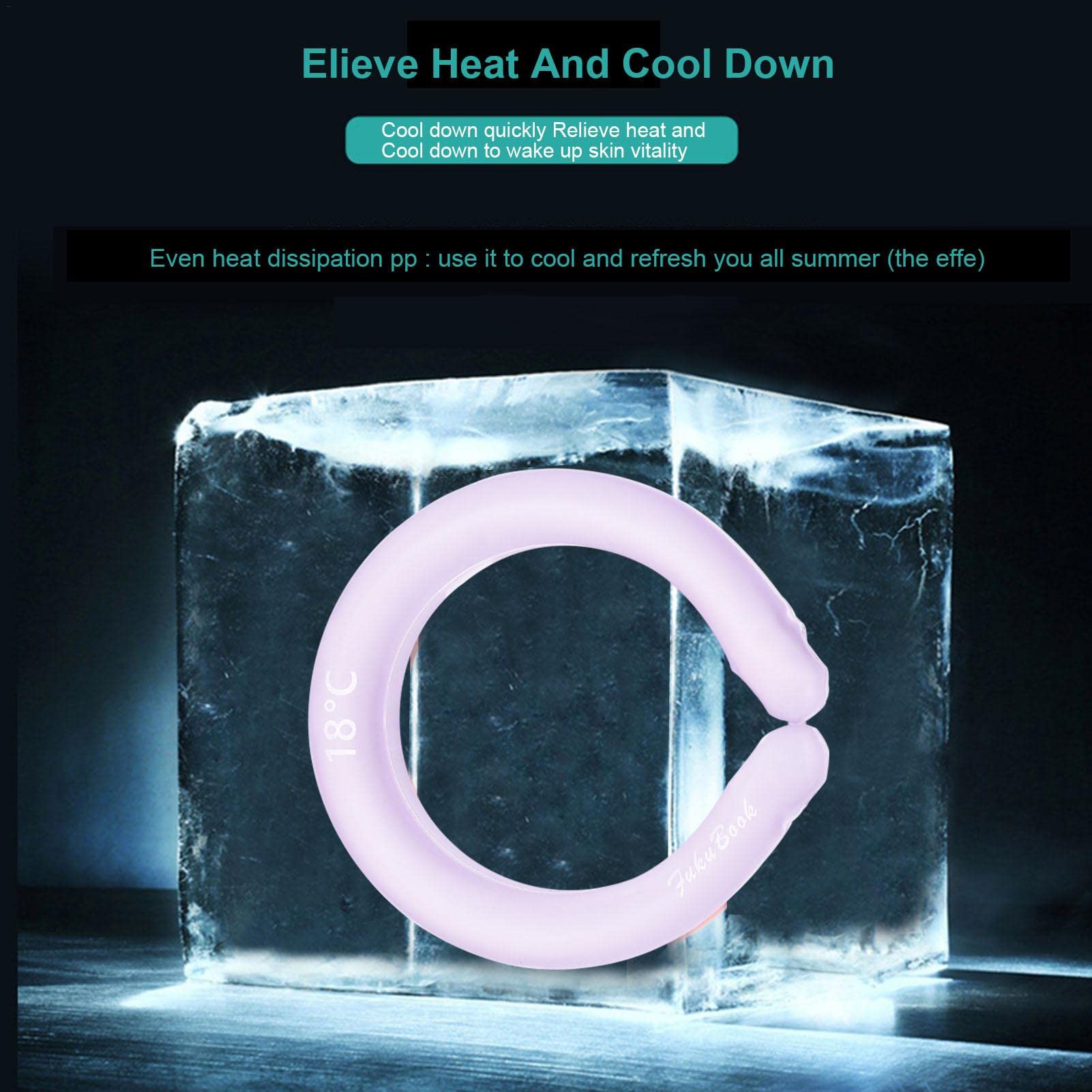 Cooling Neck Wraps - Reusable Ice Pack Tubes for Heat Relief & Neck Pain - Perfect for Sports, Migraines & Hot Weather
