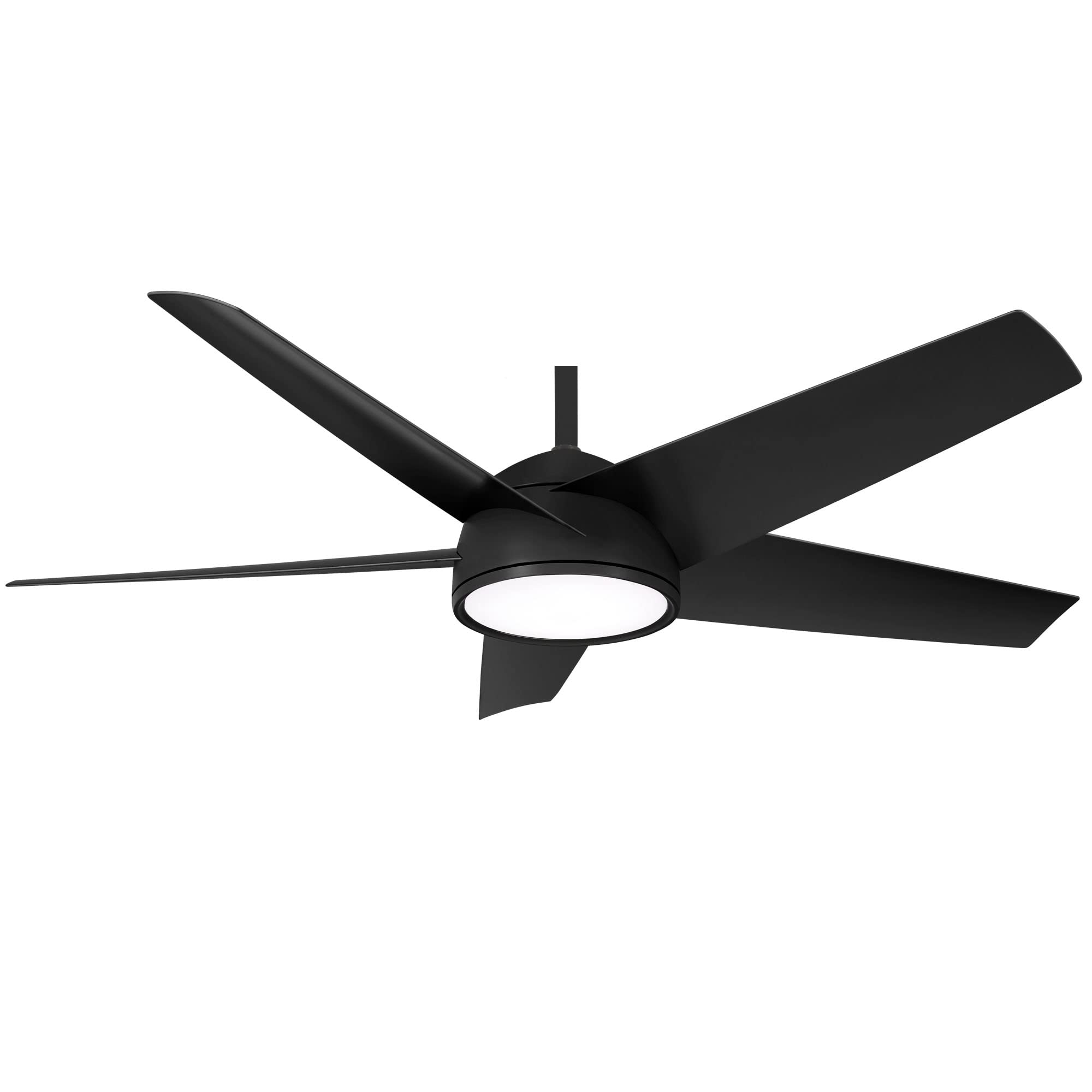 Minka Aire F781L-CL Chubby 58 Inch Outdoor Ceiling Fan with LED Light Kit and Remote Control - Coal Black - Perfect for Patio, Deck, and Covered Porch