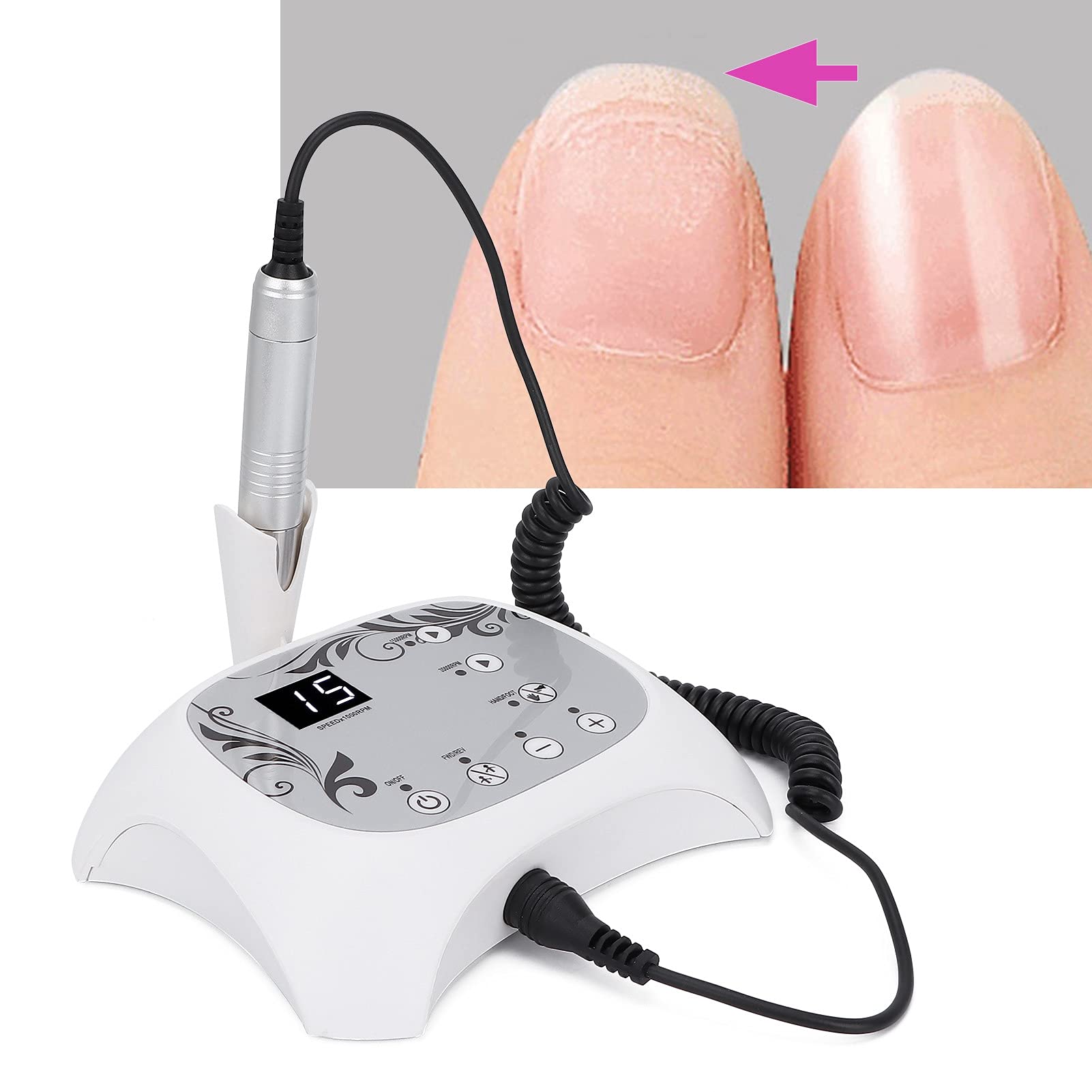 Professional Adjustable Speed Electric Nail File Pedicure Machine - Home & Salon Use for Manicure, Pedicure & Nail Care - Perfect for DIY Home Grooming & Professional Nail Salons