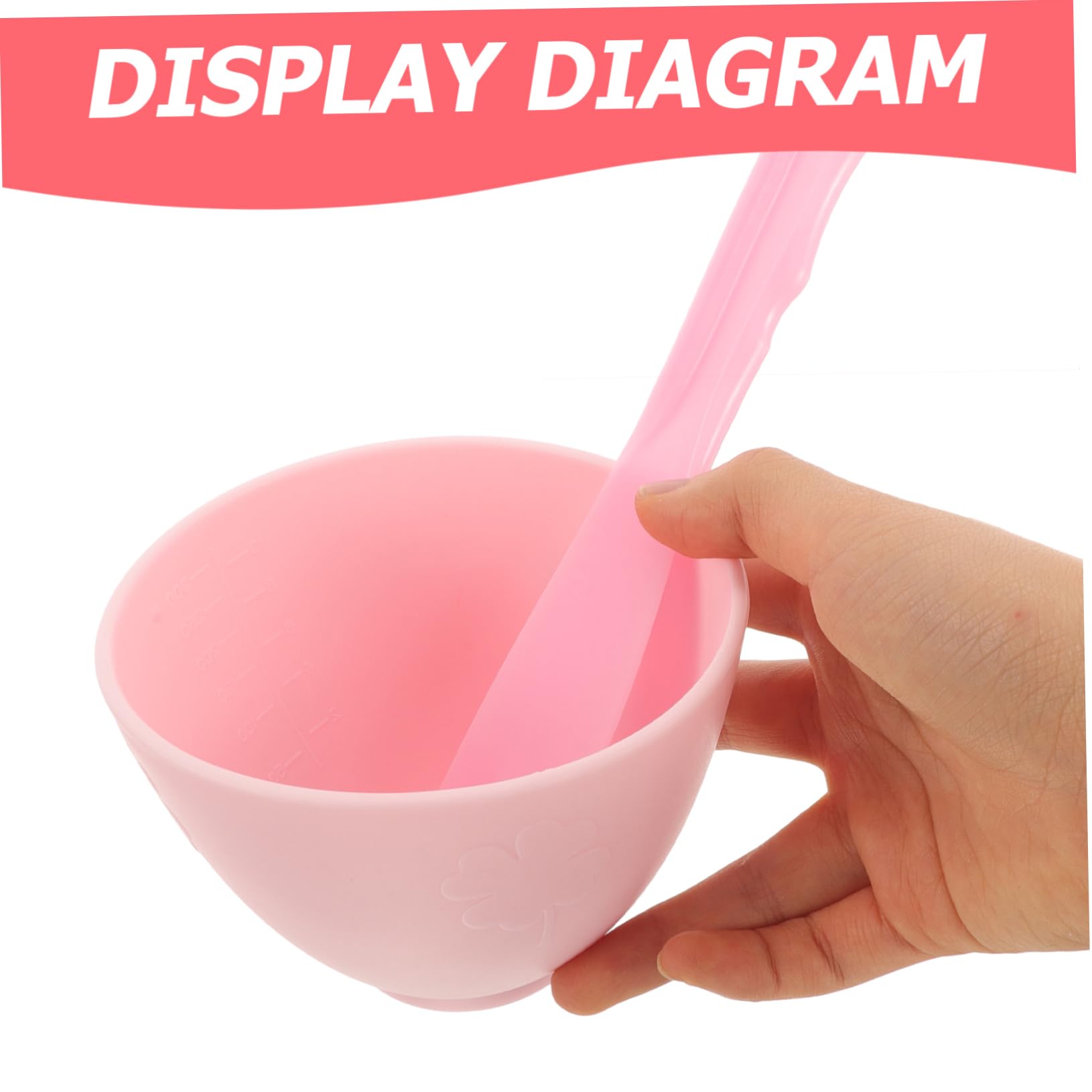 1 Set Pink Plastic Beauty Mask Bowl & Mixing Kit for DIY Facials - Includes Jelly Mask Bowl, Dip Cups, Mixing Brush & Patches - Perfect for Salon & At-Home Skincare Treatments