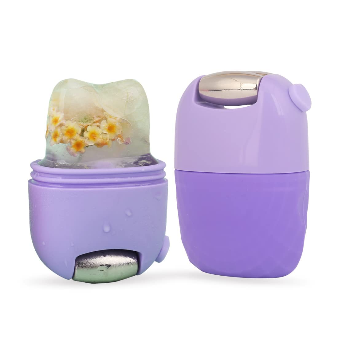 XSKY Ice Roller for Face & Eye - 2 in 1 Beauty Skin Care Tool for Firming, Pore Minimizing & Stress Relief | Facial Massager & Ice Holder | Perfect for Morning Routine, Post-Workout Recovery & Spa Days at Home (Multi)