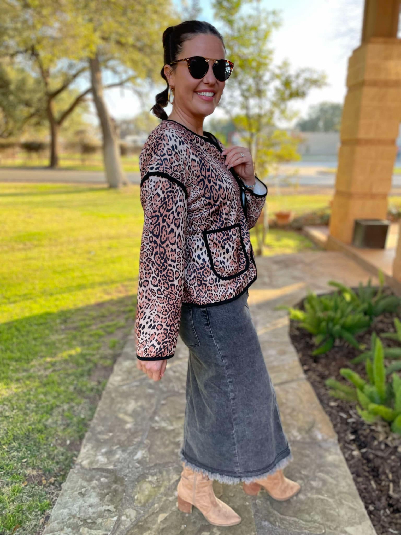 PREORDER: Stylish Leopard Print Jacket - Trendy Animal Print Coat for Women | Perfect for Parties, Concerts & Night Out Fashion