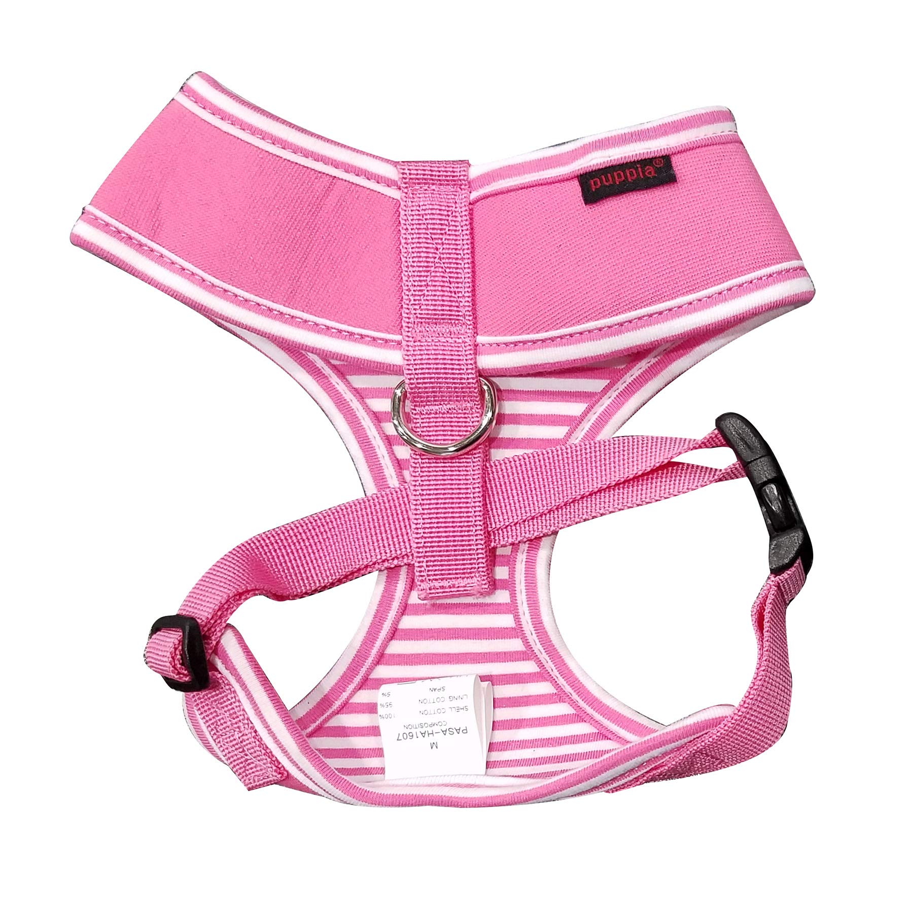 Puppia Naunet Harness - Pink Large Dog Harness for Small to Medium Breeds | Comfortable & Adjustable Pet Walking Gear for Daily Walks, Hiking & Outdoor Adventures