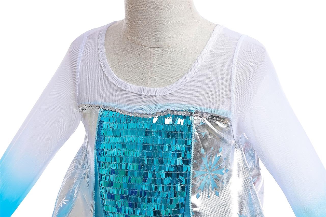 Elegant Ice Princess Dress for Toddler Girls - Birthday, Halloween & Christmas Party Costume | Perfect for Fancy Dress, Pageants & Special Occasions