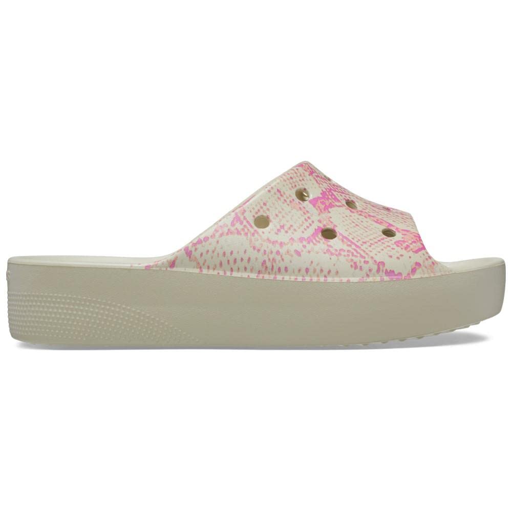 Crocs Women's Classic Platform Slide Sandals - Comfortable & Lightweight for Beach, Pool, and Summer Outdoor Activities