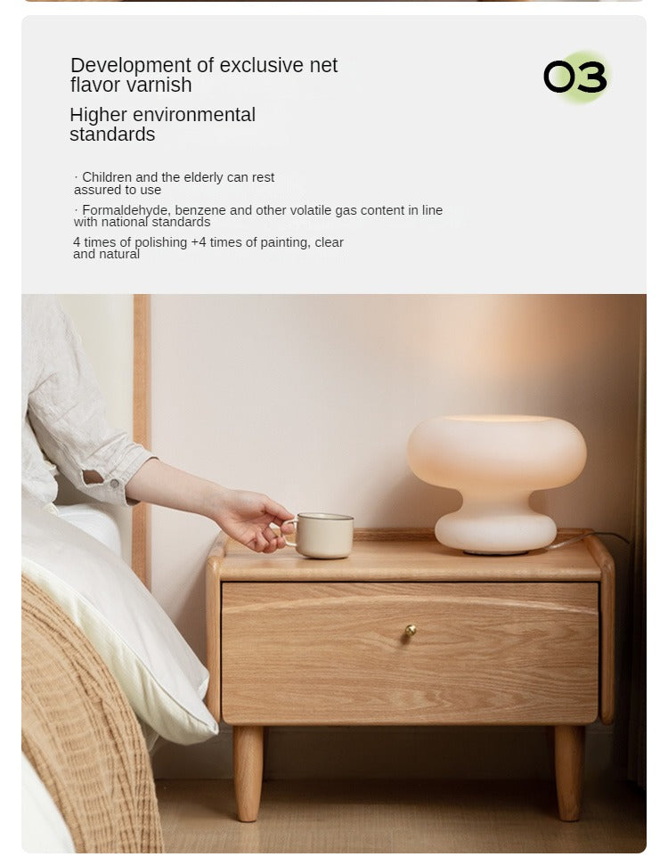 Solid Oak Wood Small Dressing Table with Mirror - Compact Vanity Desk for Bedroom, Makeup & Beauty Station - Perfect for Small Spaces & Apartment Living