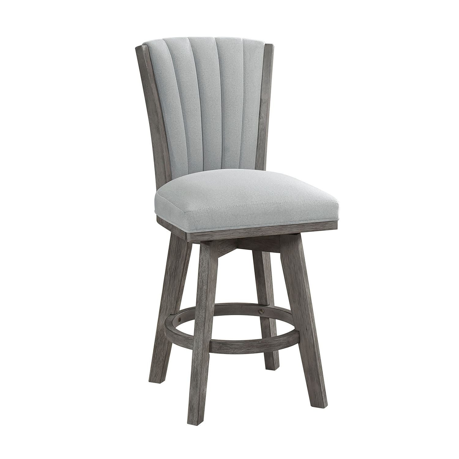 Corvallis Grey Counter Stools Set of 2 - Modern Kitchen Bar Stools for Breakfast Nook, Island Seating & Home Decor